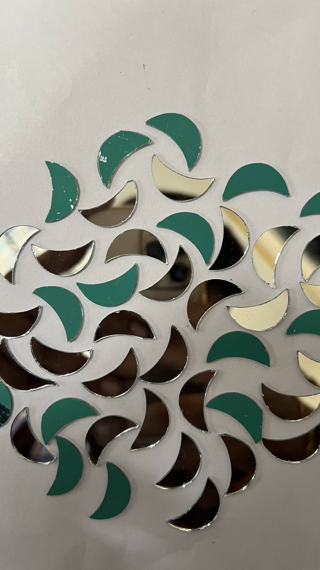     			MIRROR GLASS WORLDWIDE Glass Silver Fancy Shape For Jewellery Art, 11*20mm 310pis 100gm, ( Pack of 1 )