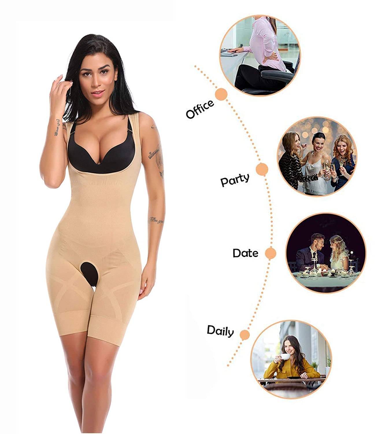 O'Womaniyah Pack of 1 Cotton Women's BodySuite ( Beige ) O'Womaniyah Pack of 1 Cotton Women's BodySuite ( Beige )