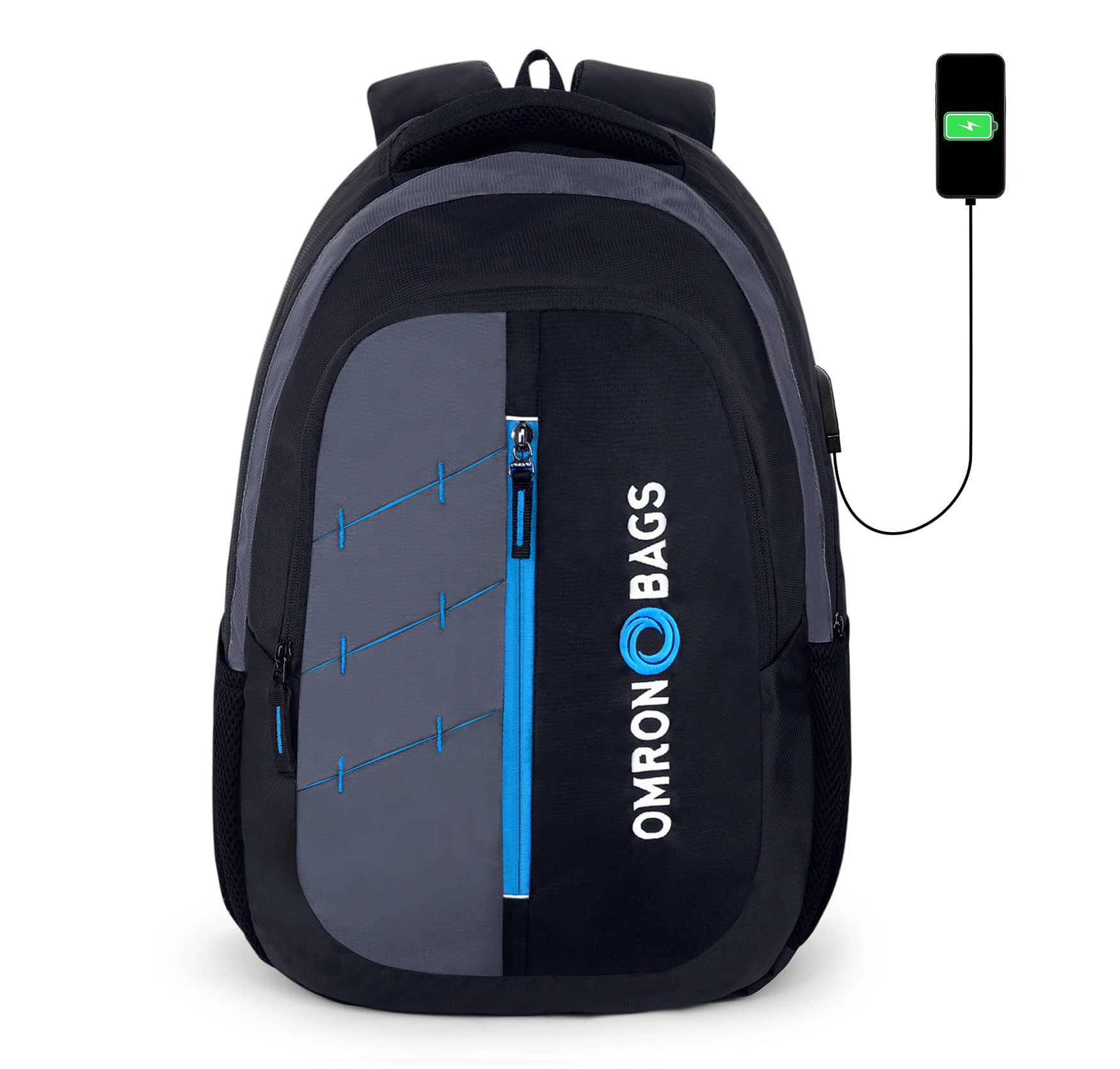 OMRON BAGS 30 Ltrs Polyester Backpack *For Men & Women ( Black ) - Handbags | Buy online on ZillyBuy