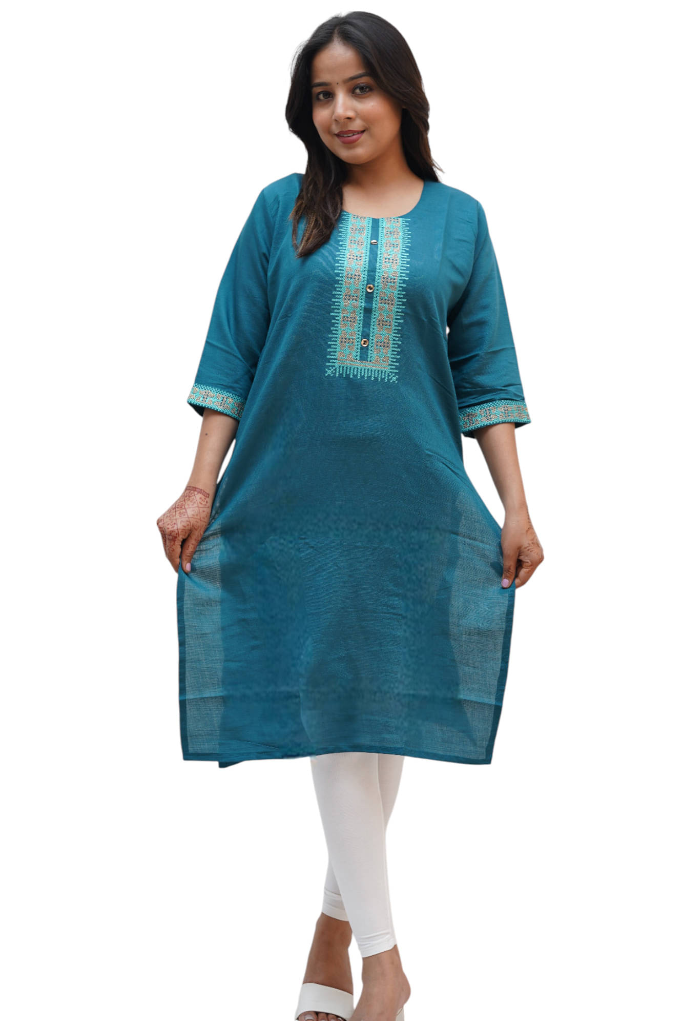 PickALook Pack of 1 Rayon Embroidered Straight Women's Kurti - ( Sea Green ) PickALook Pack of 1 Rayon Embroidered Straight Women's Kurti - ( Sea Green )