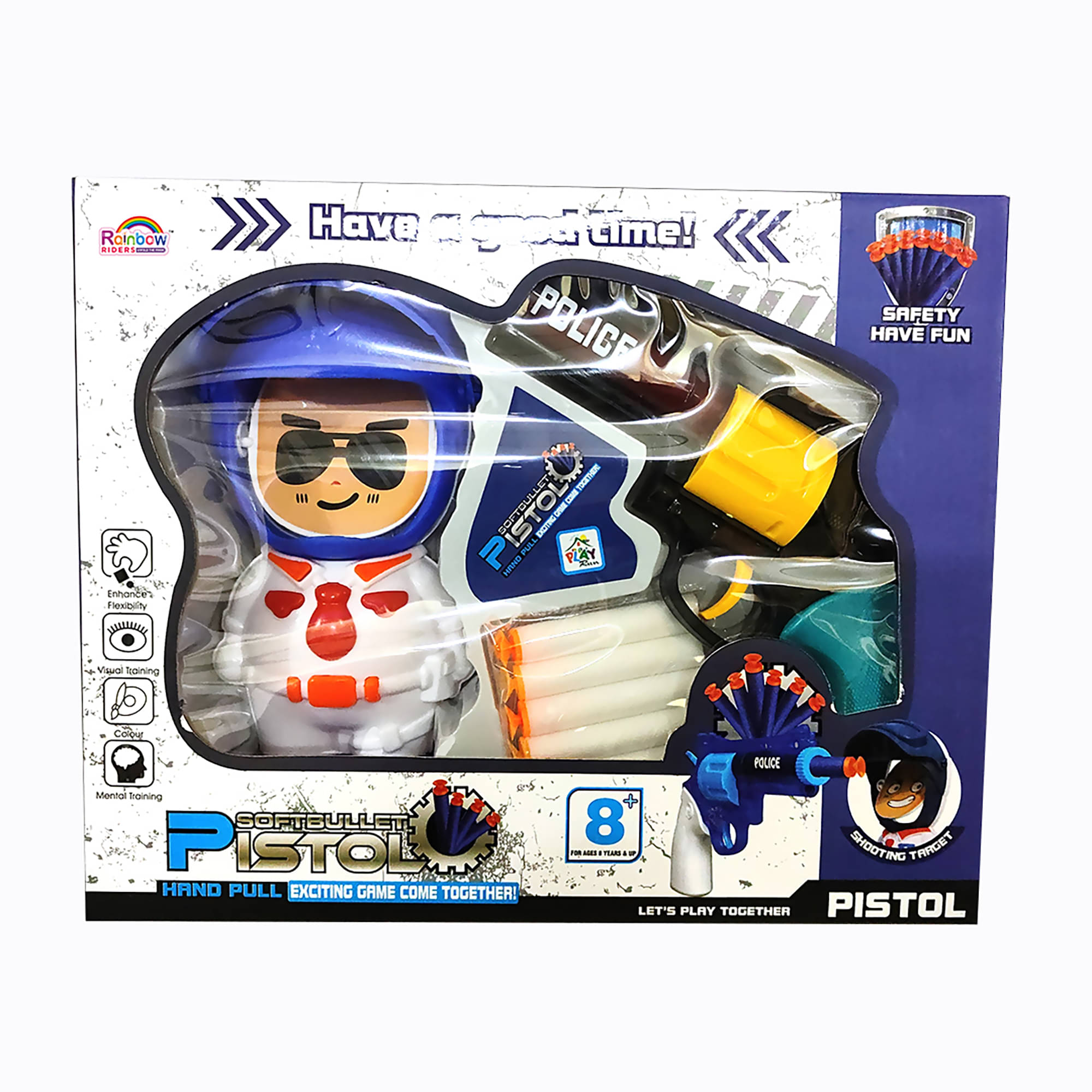     			TOY DEKHO Soft Bullet Pistol Gun For Kids - Toy Gun with Soft Foam B-ullets - Toy Pistol with 6 Foam Shooting Dart For Kids, Target Shooting Gun Toy For Kids, Boys, Girls Age 4+  Years Soft Bullet Pistol Gun Plastic Toy (Multicolour)