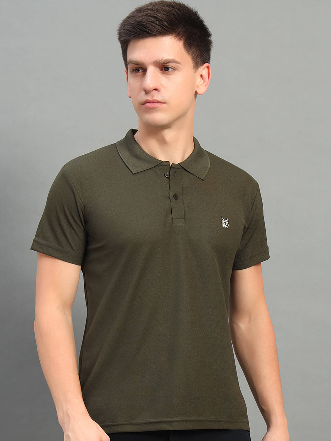     			stelvin Pack of 1 Polyester Regular Fit Solid Half Sleeves Men's Polo T Shirt ( Olive Green )