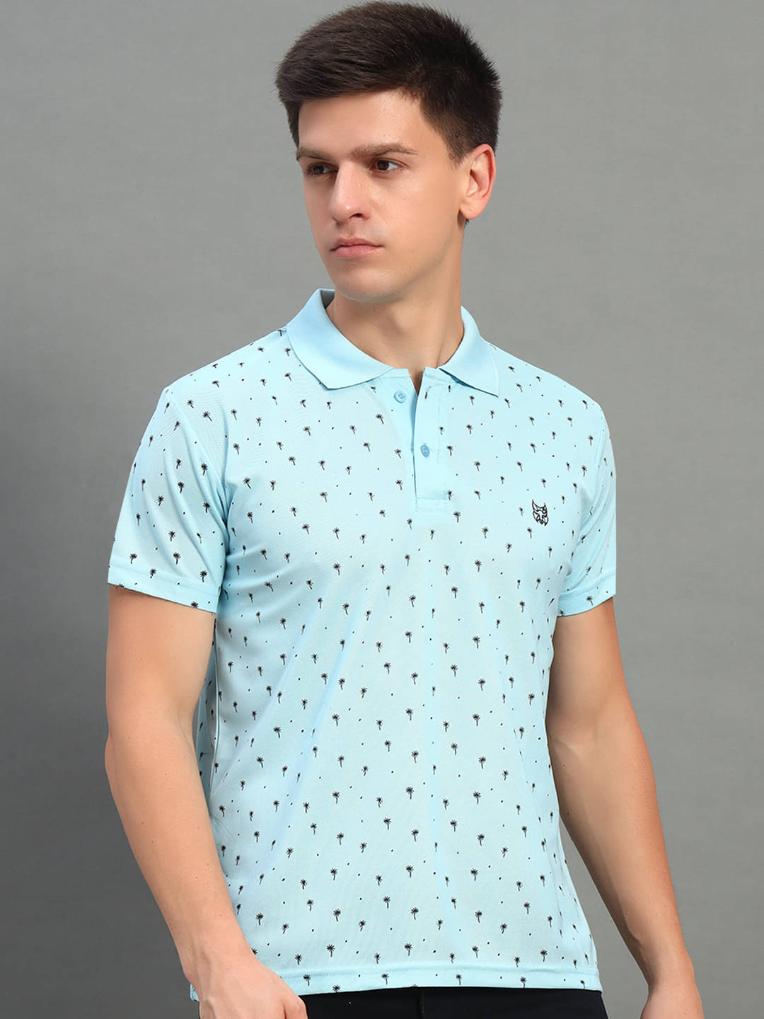    			stelvin Pack of 1 Polyester Regular Fit Printed Half Sleeves Men's Polo T Shirt ( Aqua )