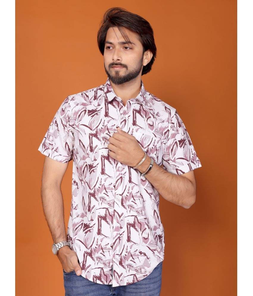 BLYNK 100% Cotton Regular Fit Printed Half Sleeves Men's Casual Shirt - Brown ( Pack of 1 ) BLYNK 100% Cotton Regular Fit Printed Half Sleeves Men's Casual Shirt - Brown ( Pack of 1 )