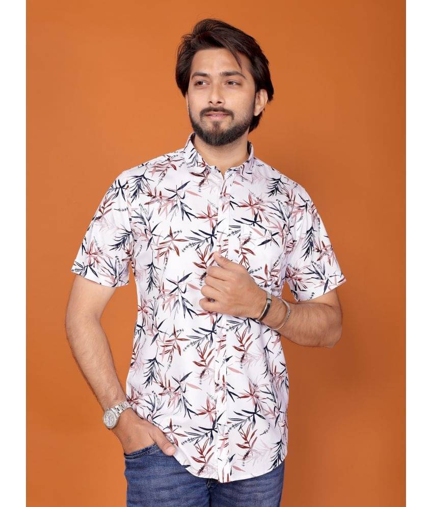     			BLYNK 100% Cotton Regular Fit Printed Half Sleeves Men's Casual Shirt - Pink ( Pack of 1 )