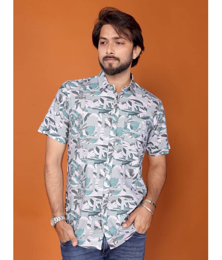 BLYNK 100% Cotton Regular Fit Printed Half Sleeves Men's Casual Shirt - Green ( Pack of 1 ) BLYNK 100% Cotton Regular Fit Printed Half Sleeves Men's Casual Shirt - Green ( Pack of 1 )