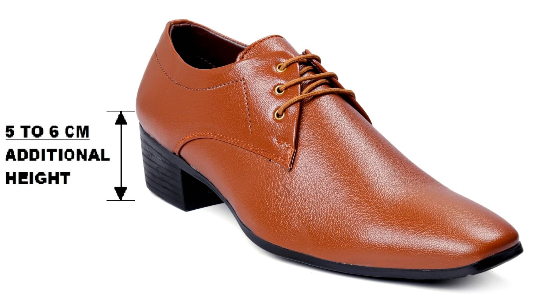     			BXXY Tan Men's Derby Formal Shoes
