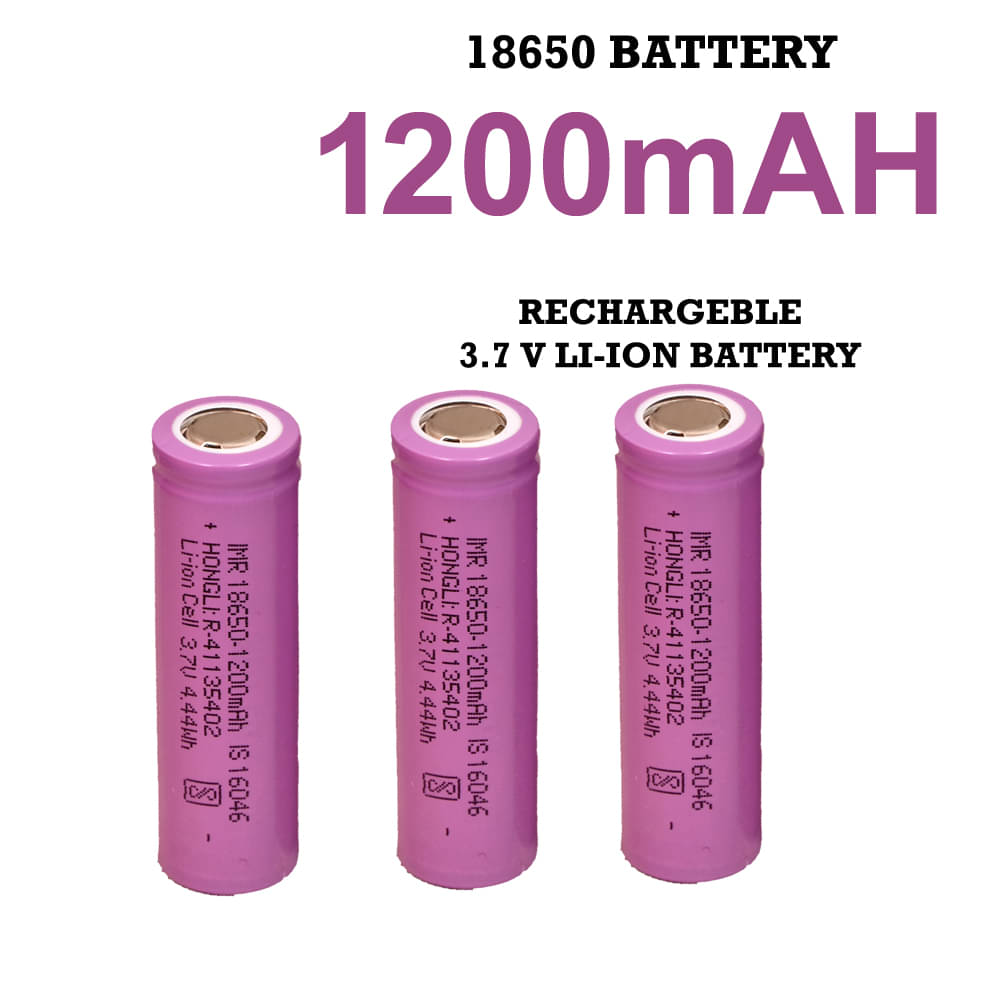 CONSONANTIAM High Capacity Hongli Lithium Ion 1200mAH Rechargeable Original Power Ultra High Capacity Cell Batteries, LED, Bluetooth Speaker, Laptops, Torch, Flat Top, 3.7V (Pack of 3) CONSONANTIAM High Capacity Hongli Lithium Ion 1200mAH Rechargeable Original Power Ultra High Capacity Cell Batteries, LED, Bluetooth Speaker, Laptops, Torch, Flat Top, 3.7V (Pack of 3)