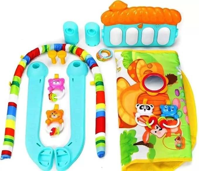    			ECLET 5 in 1 Baby Play Gym & Mat with Musical Piano Keyboard for Infant Newborn Baby  (Multicolor, Green)