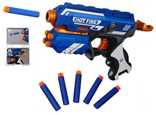 ECLET  Hot Fire Blaze Storm Soft Bullet Gun Toy with 10 Soft Foam Bullets for Boys Kids  (Multicolor) SET OF 1     			ECLET  Hot Fire Blaze Storm Soft Bullet Gun Toy with 10 Soft Foam Bullets for Boys Kids  (Multicolor) SET OF 1