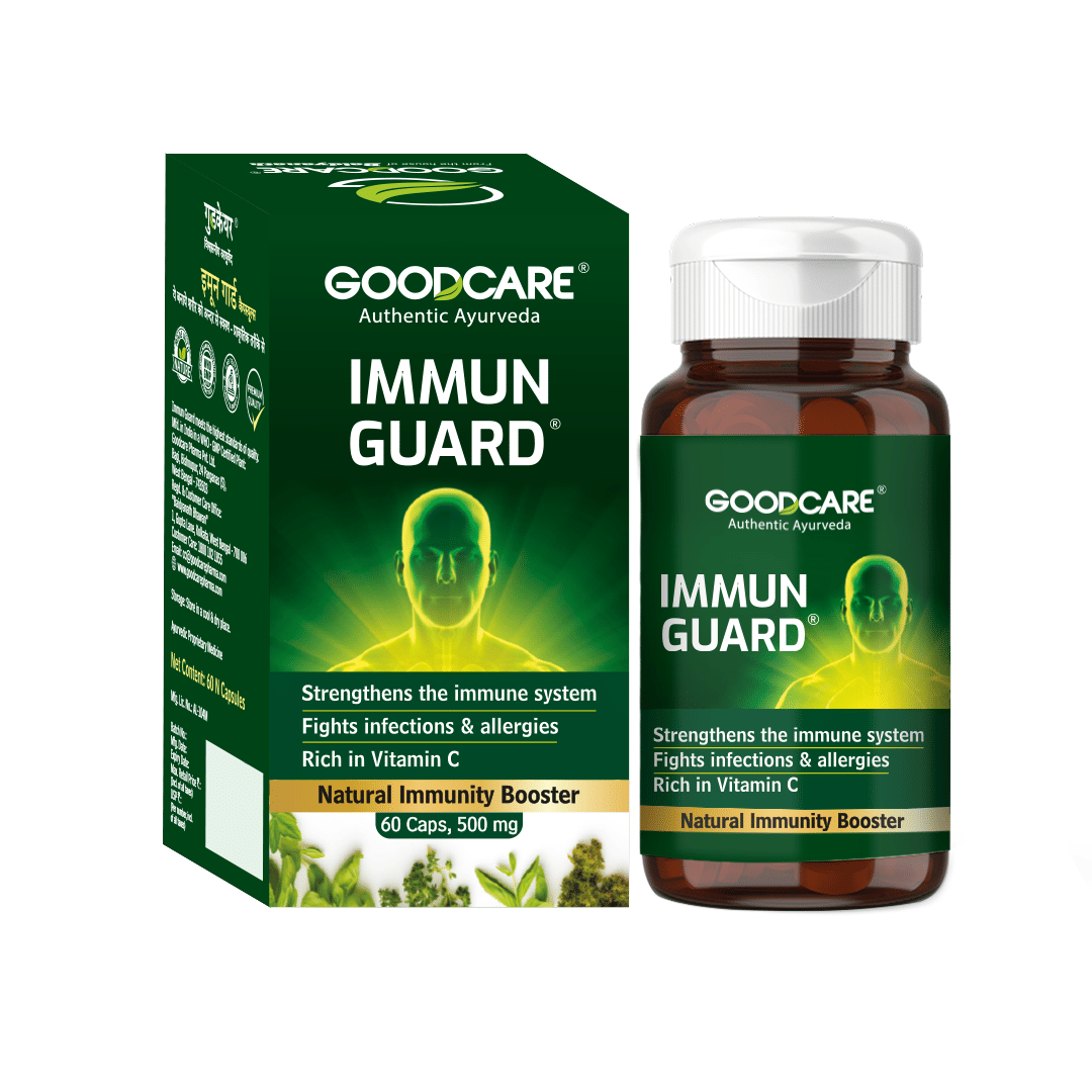     			Goodcare Immune Guard Capsules, Ayurvedic Immunity Booster with Giloy, Ashwagandha, Amla, Tulsi, Supports Energy and Digestion 60 No.s