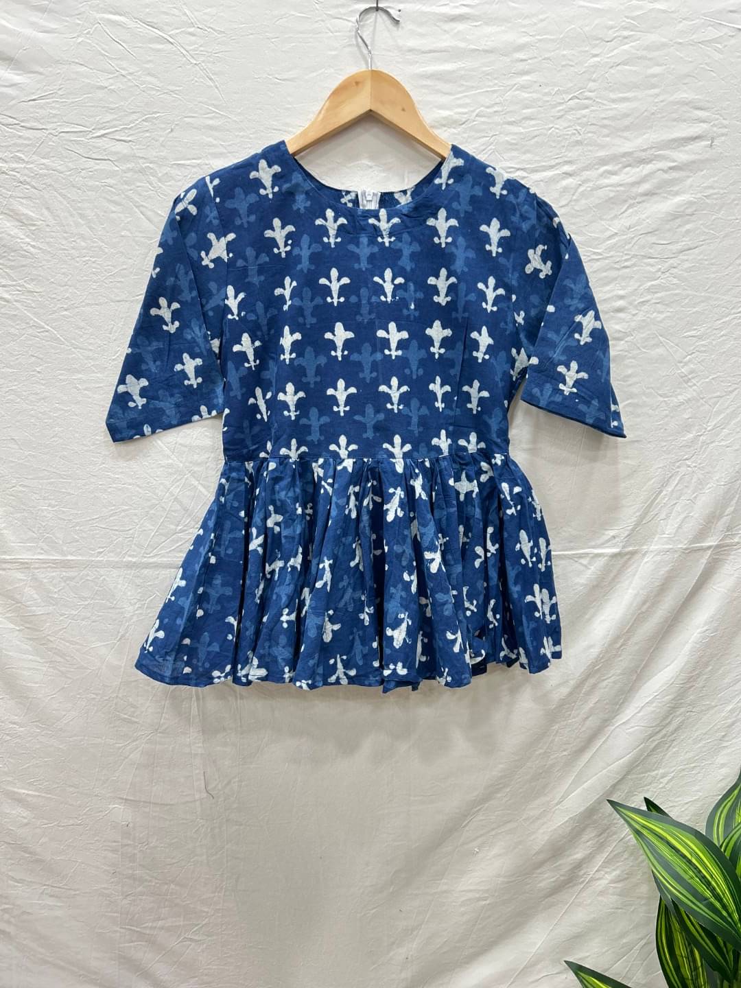 Goodhand Women's Cotton Regular Top ( Blue ) Goodhand Women's Cotton Regular Top ( Blue )