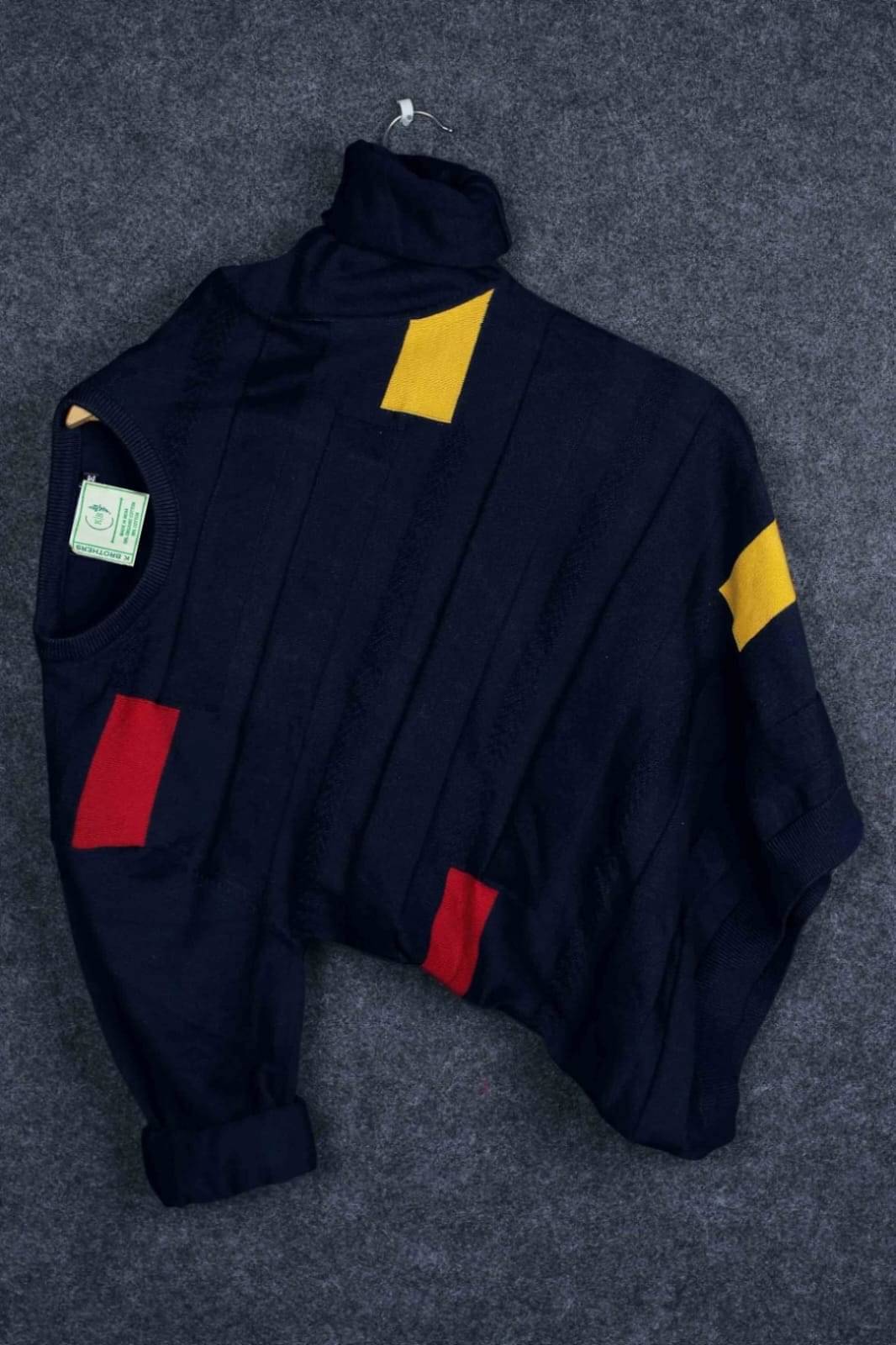     			KB Trend 100% Cotton Regular Fit Self Design Full Sleeves Men's Round T-Shirt - Navy Blue ( Pack of 1 )