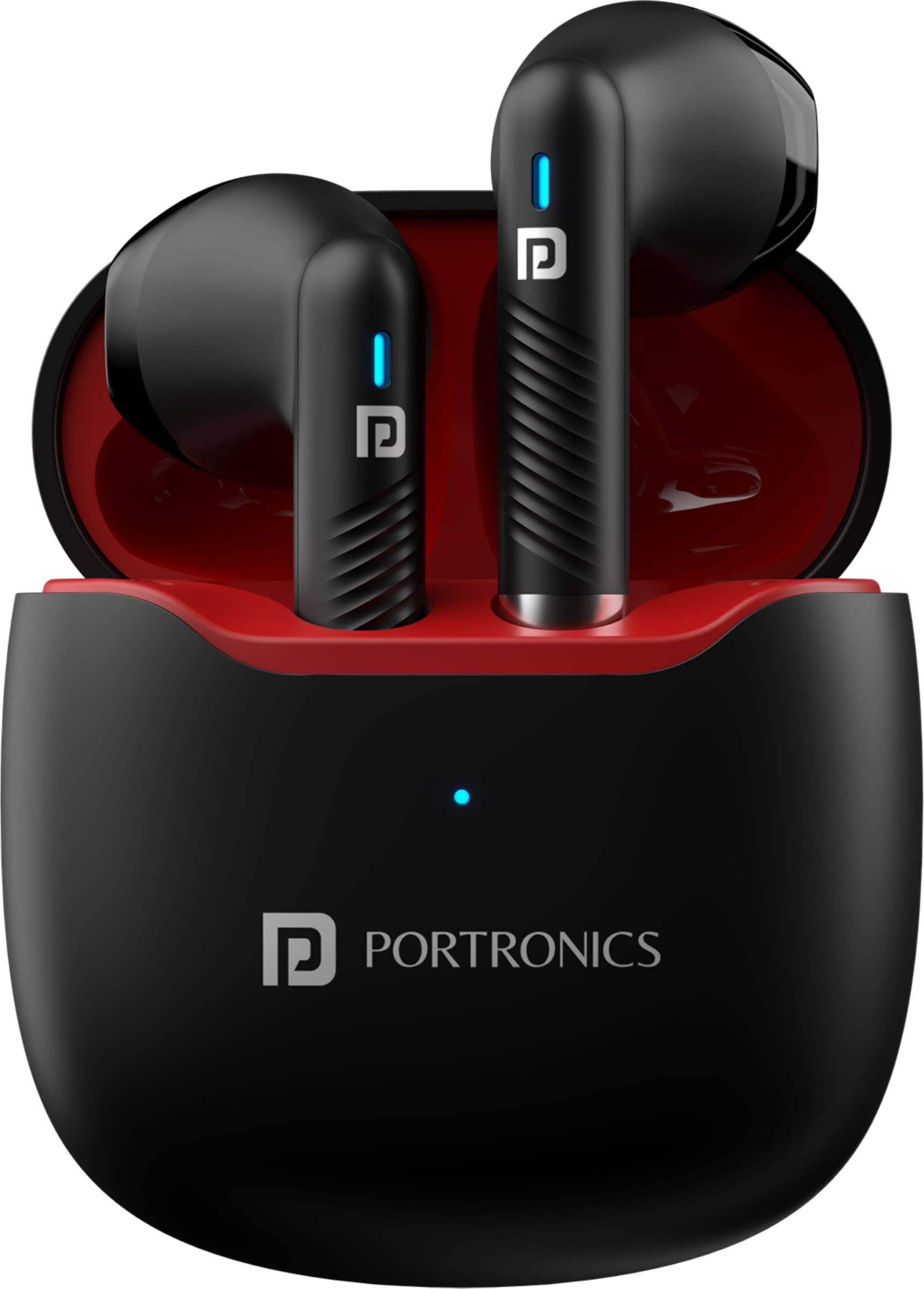     			Portronics In-the-ear Bluetooth Headset with Upto 25h Talktime True Wireless - Black