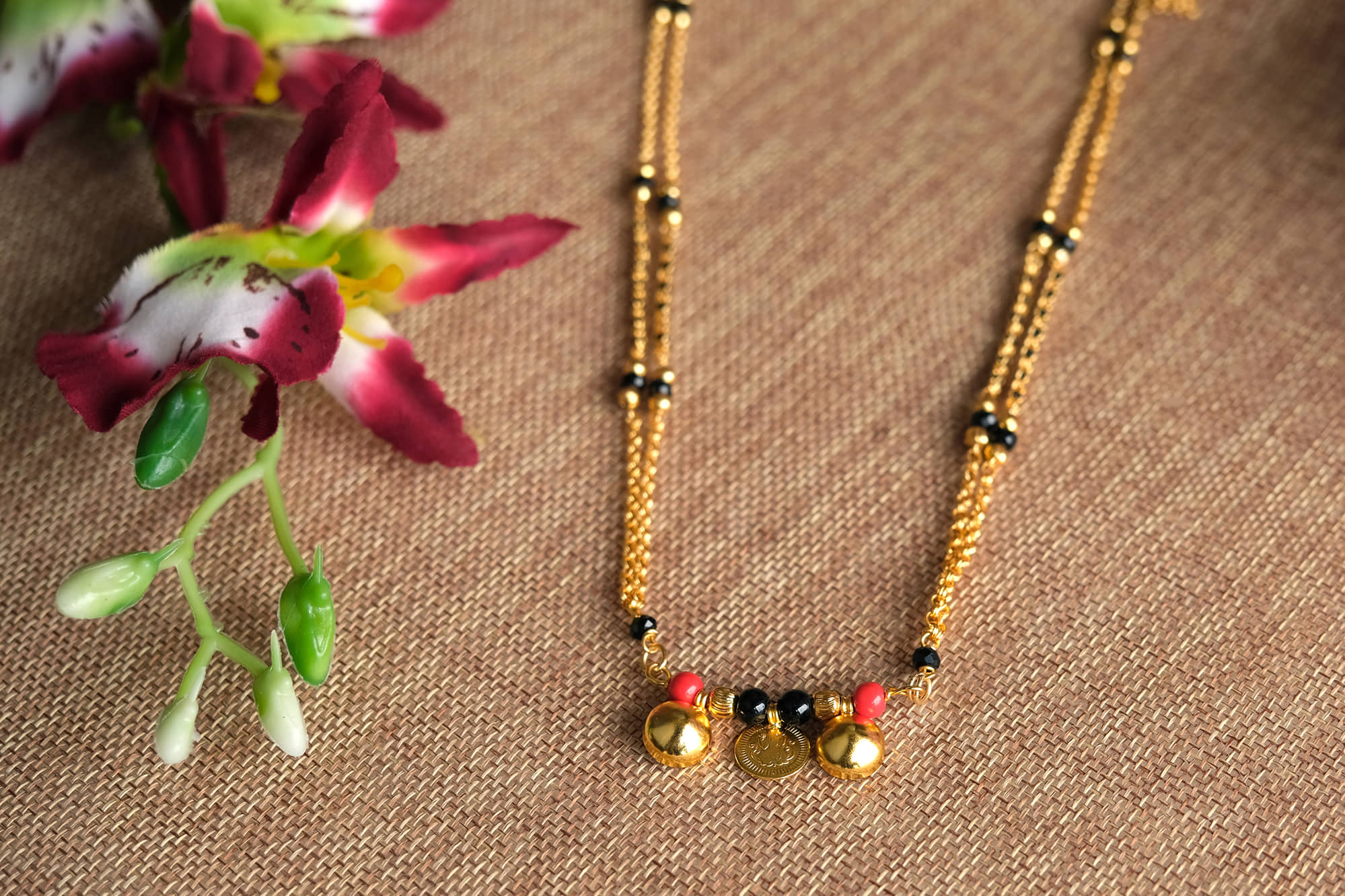 RANEM Golden Mangalsutra ( Pack of 1 )