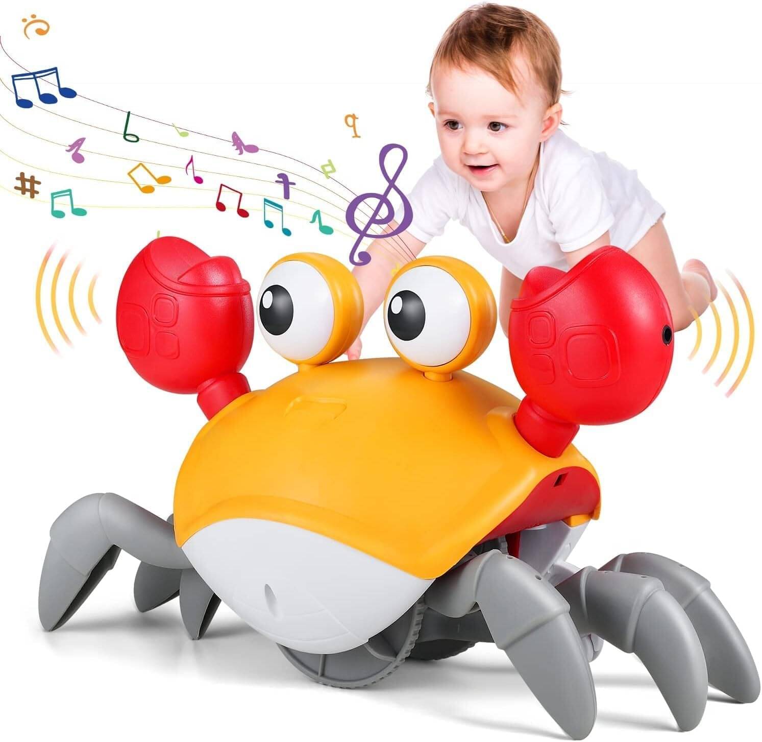 Rechargeable Crawling Crab Baby Musical Toy with Led Lights Rechargeable Crawling Crab Baby Musical Toy with Led Lights