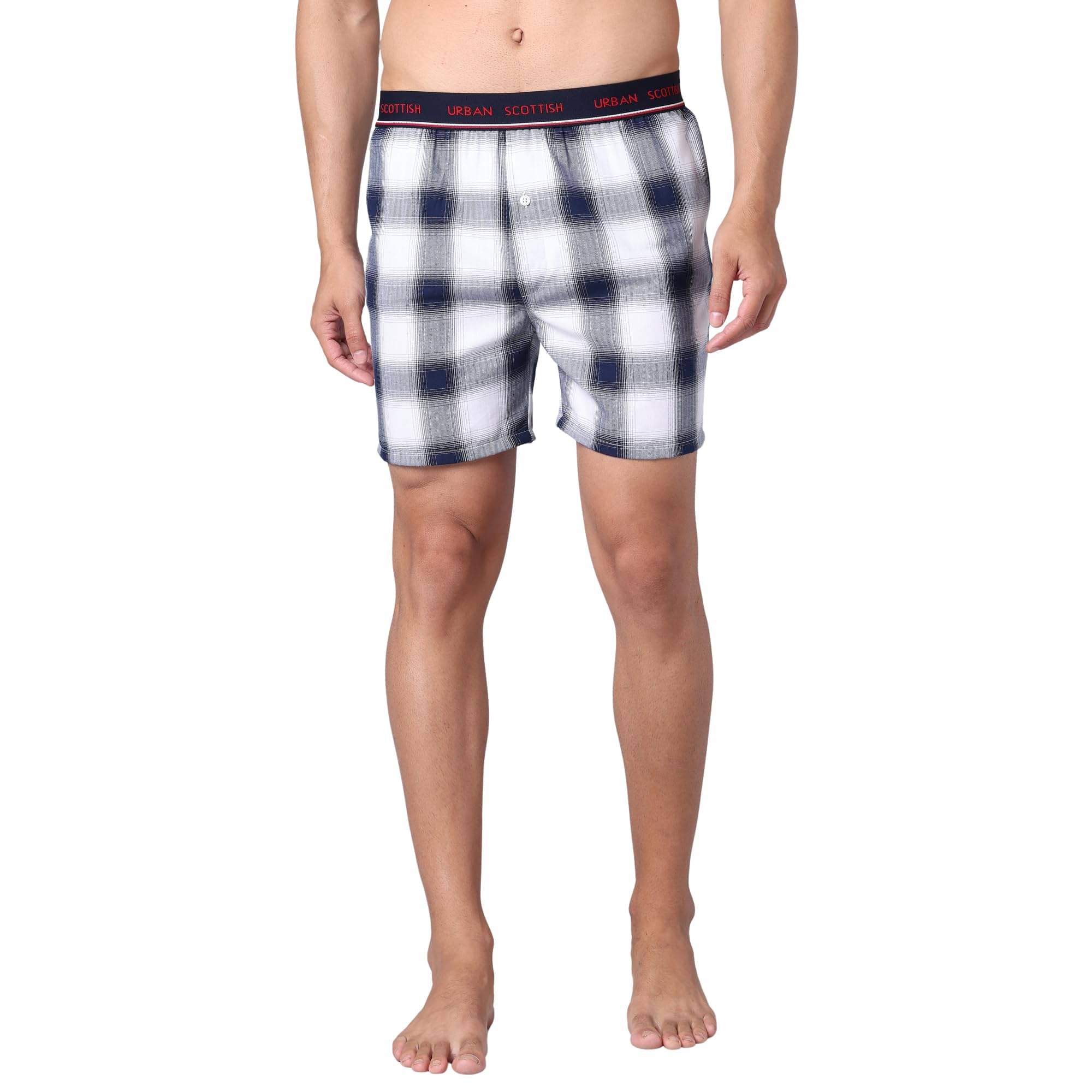 URBAN SCOTTISH Pack of 1 Cotton Boxers For Men's ( White ) URBAN SCOTTISH Pack of 1 Cotton Boxers For Men's ( White )