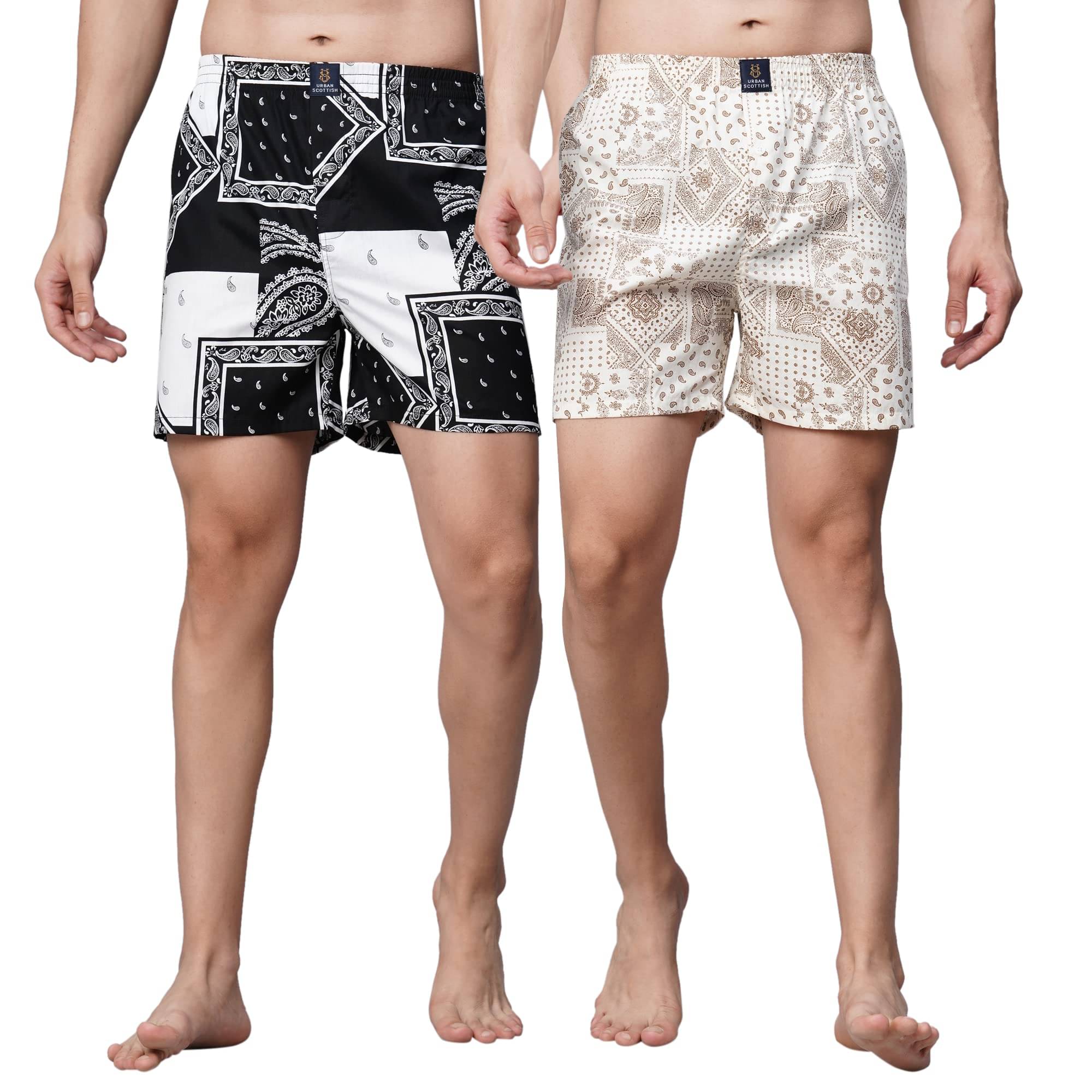     			URBAN SCOTTISH Pack of 2 Cotton Boxers For Men's ( Multicolor )
