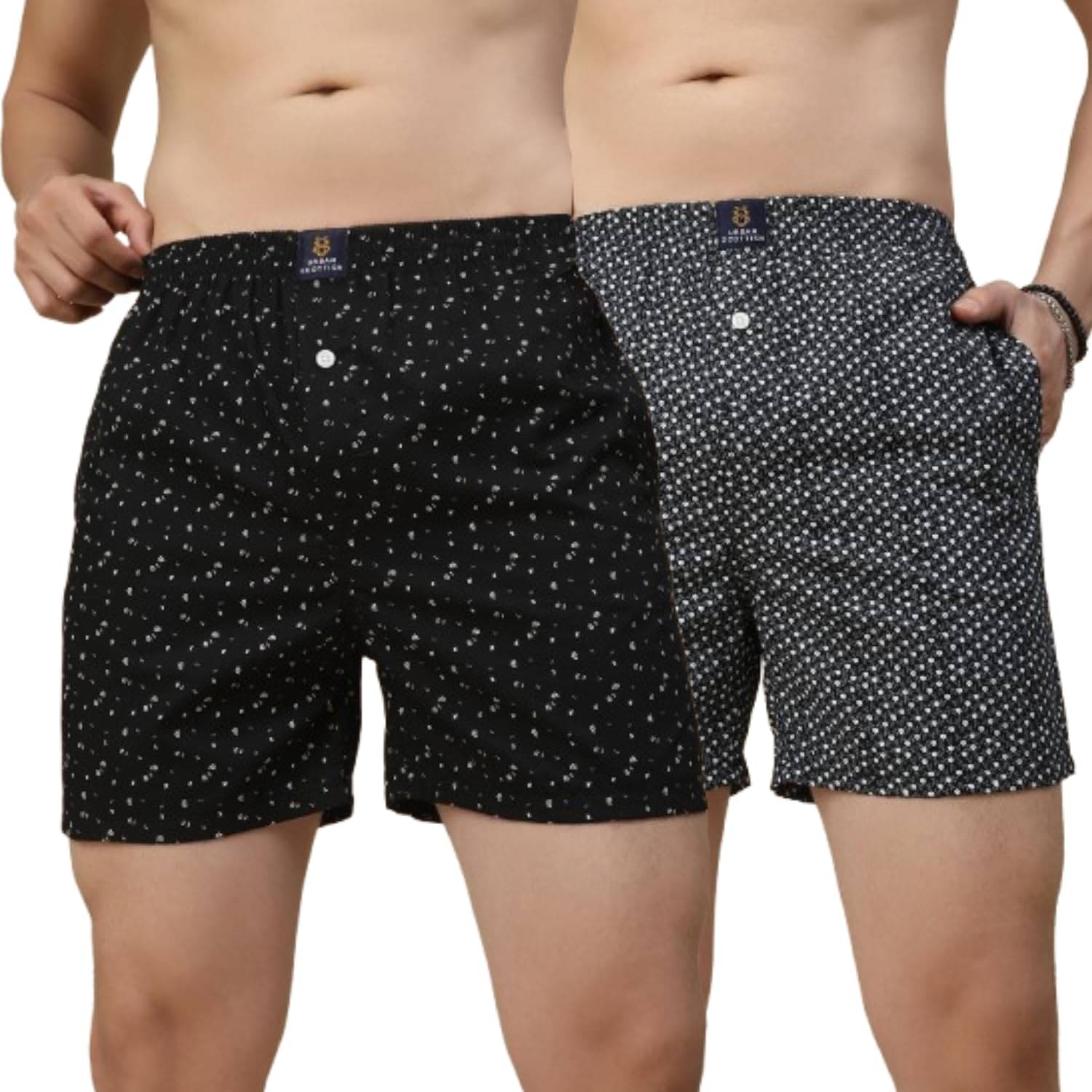     			URBAN SCOTTISH Pack of 2 Cotton Boxers For Men's ( Multicolor )