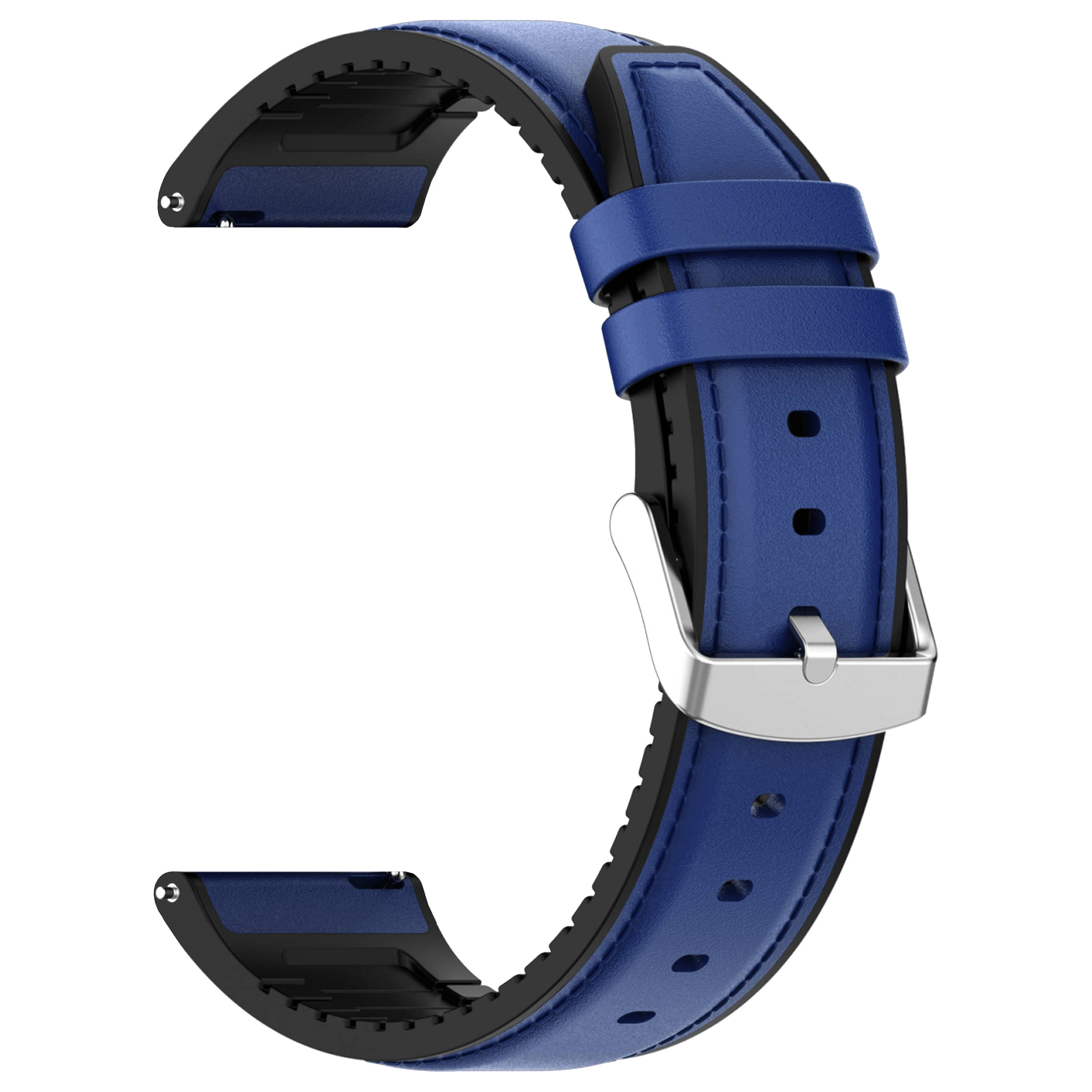 ACM Watch Strap Leather Silicone 22mm compatible with Fastrack Reflex Kruz Plus Smartwatch Belt Luxury Band Blue ACM Watch Strap Leather Silicone 22mm compatible with Fastrack Reflex Kruz Plus Smartwatch Belt Luxury Band Blue