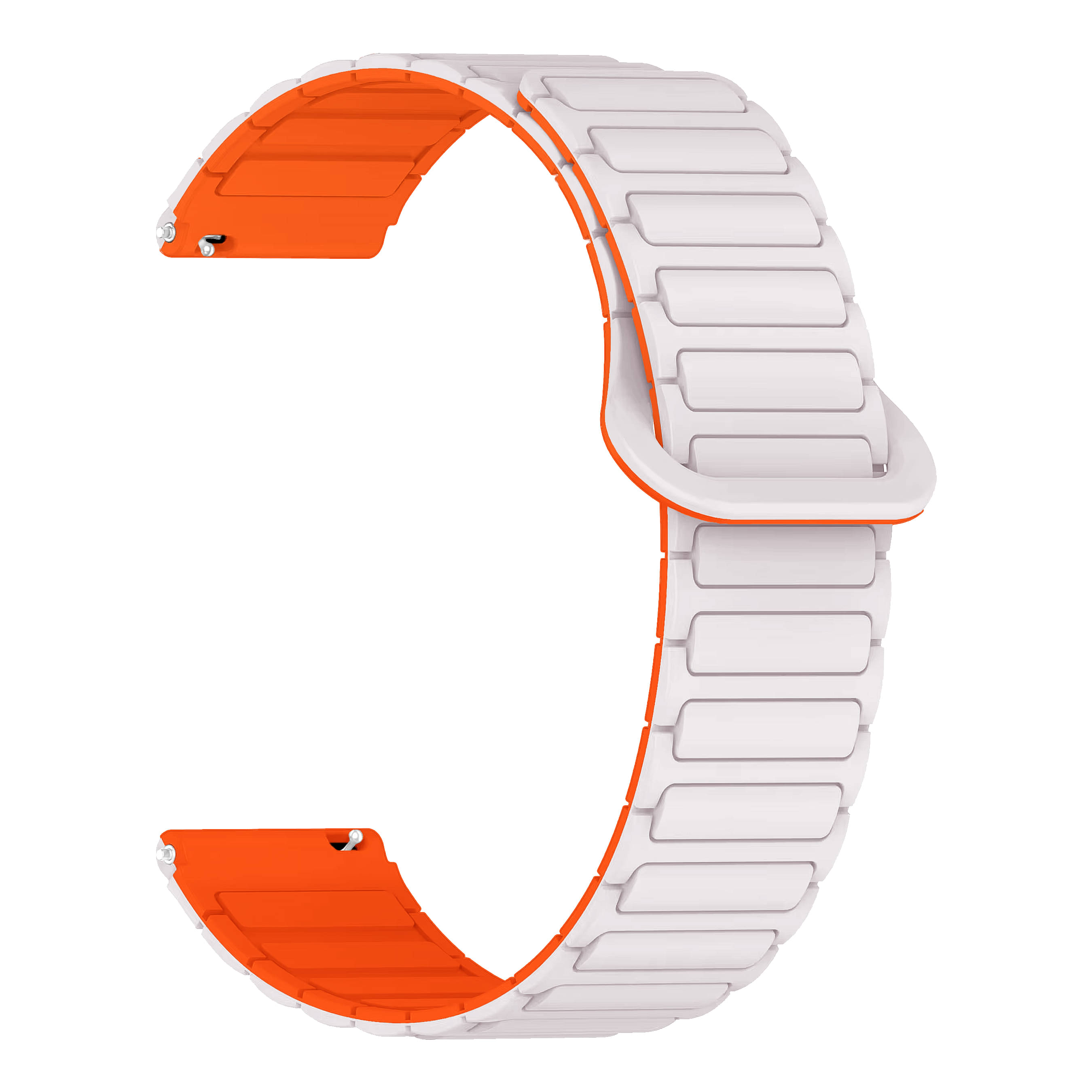     			ACM Watch Strap Magnetic Silicone 22mm compatible with Noise Colorfit Pulse 4 Smartwatch Luxury Colorful Band Starlight with Orange