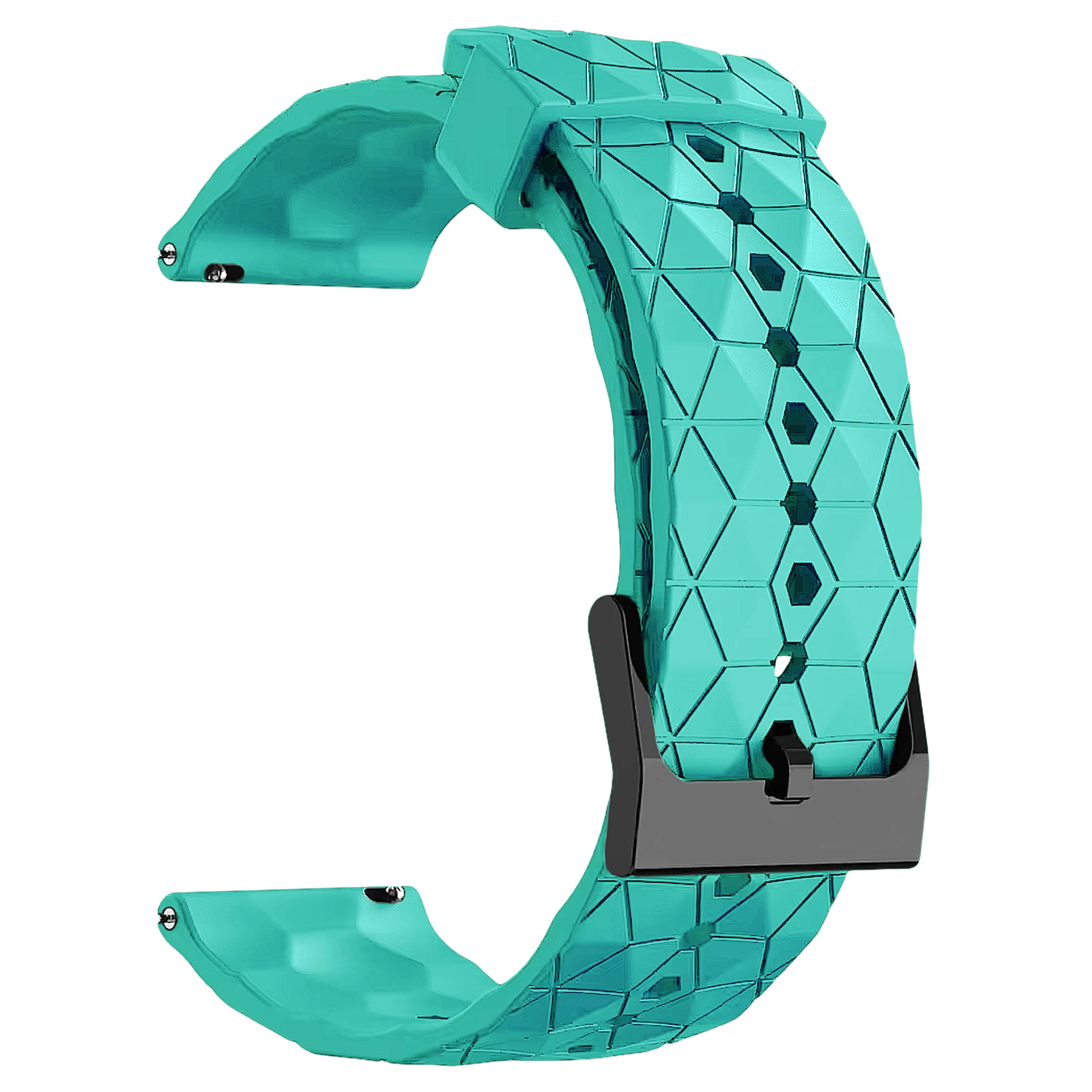 ACM Watch Strap Silicone Designer Belt 22mm compatible with Pebble Edge Smartwatch Sports Hook Band Teal Blue ACM Watch Strap Silicone Designer Belt 22mm compatible with Pebble Edge Smartwatch Sports Hook Band Teal Blue