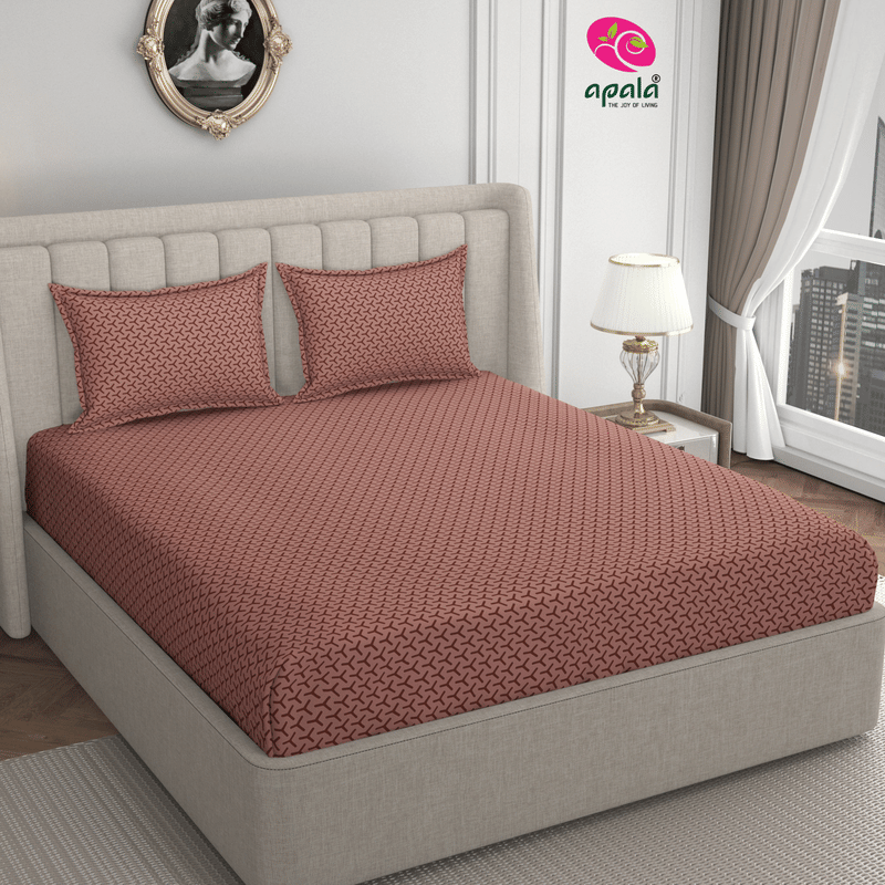 Apala Microfiber 1 Double King Bedsheet with 2 Pillow Covers ( Brown ) Apala Microfiber 1 Double King Bedsheet with 2 Pillow Covers ( Brown )