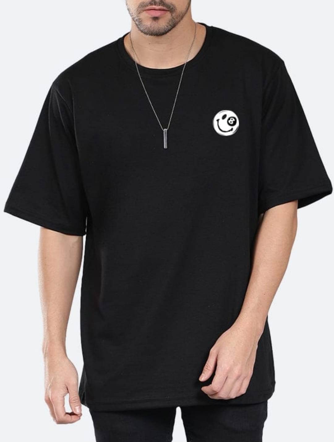     			Leo Perky - Fashion with joy Cotton Blend Oversized Fit Printed Half Sleeves Men's Round T-Shirt - Black ( Pack of 1 )