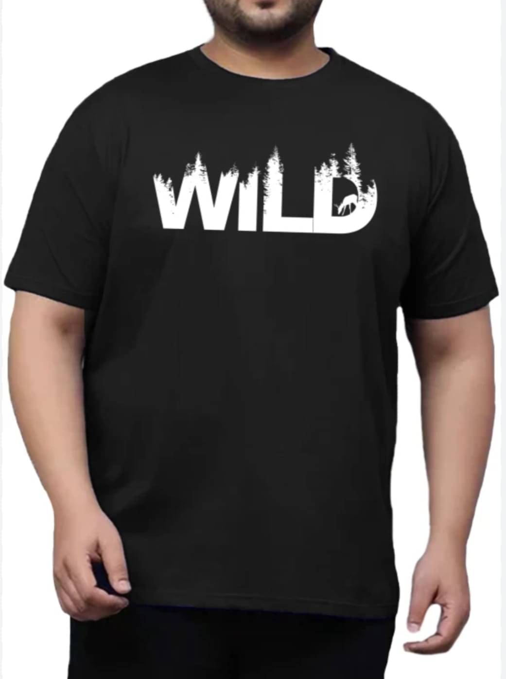 Leo Perky - Fashion with joy Cotton Blend Oversized Fit Printed Half Sleeves Men's Round T-Shirt - Black ( Pack of 1 )     			Leo Perky - Fashion with joy Cotton Blend Oversized Fit Printed Half Sleeves Men's Round T-Shirt - Black ( Pack of 1 )