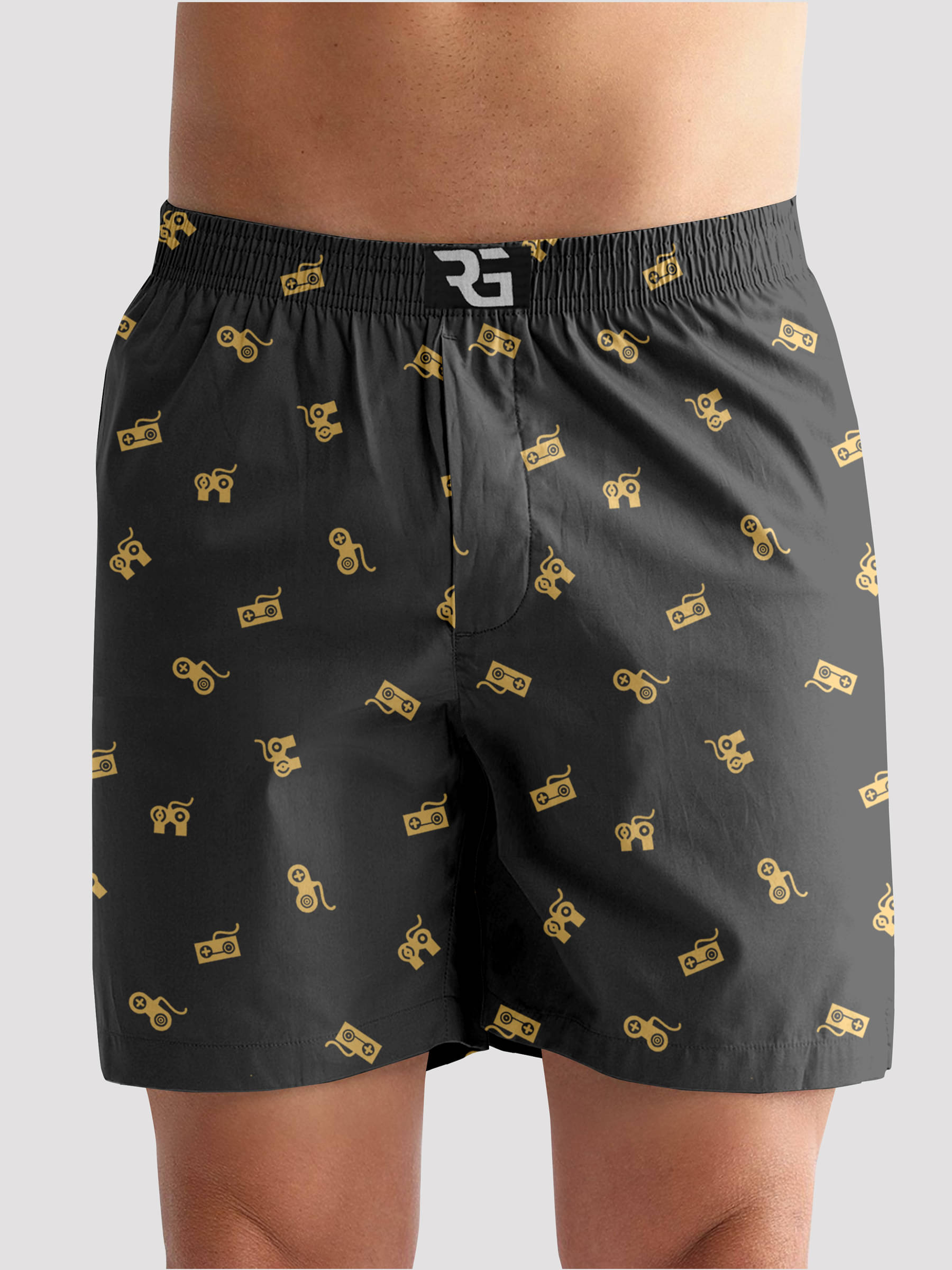     			Riglozi Pack of 1 Cotton Boxers For Men's ( Dark grey )