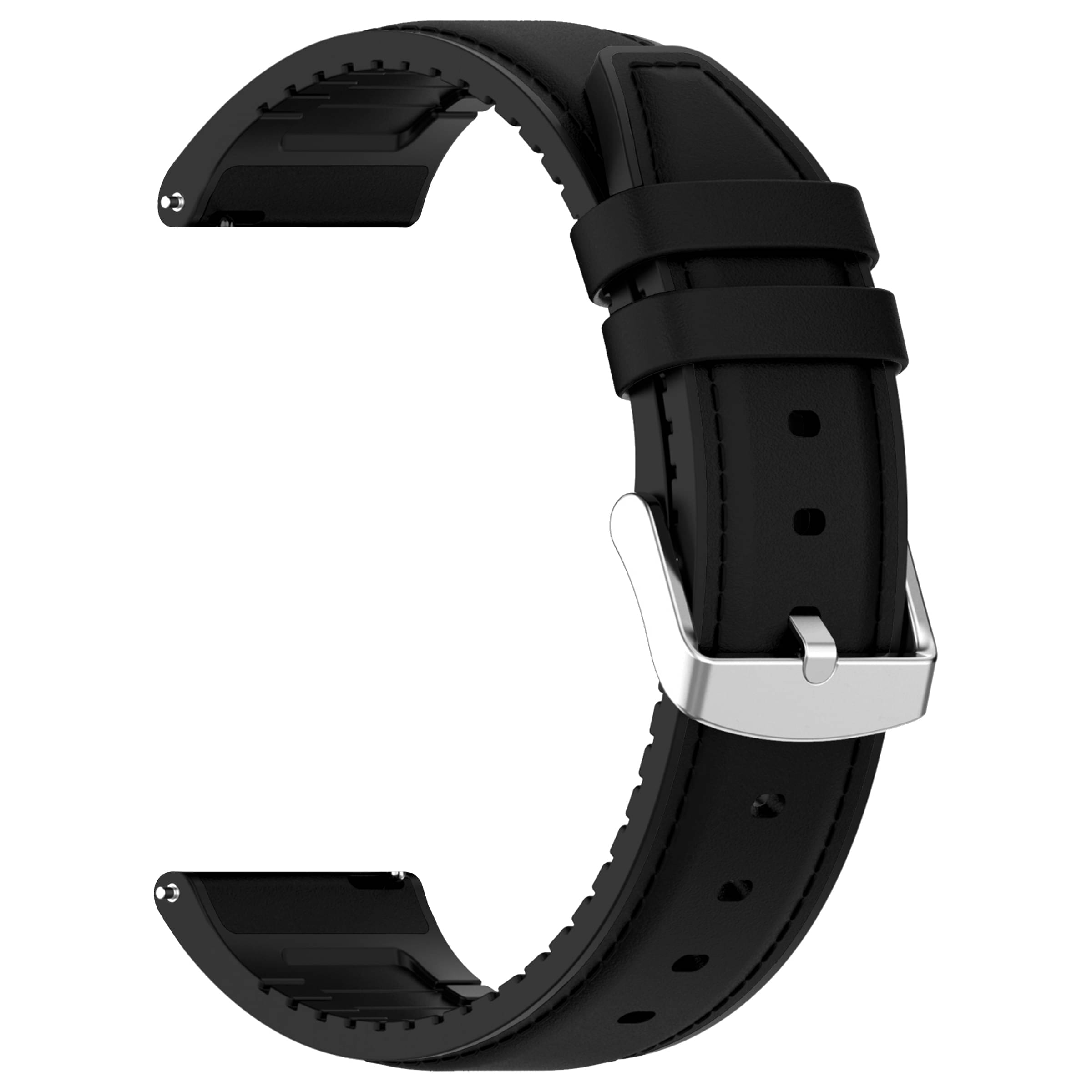 ACM Watch Strap Leather Silicone 22mm compatible with Beatxp Nexus Smartwatch Belt Luxury Band Black ACM Watch Strap Leather Silicone 22mm compatible with Beatxp Nexus Smartwatch Belt Luxury Band Black