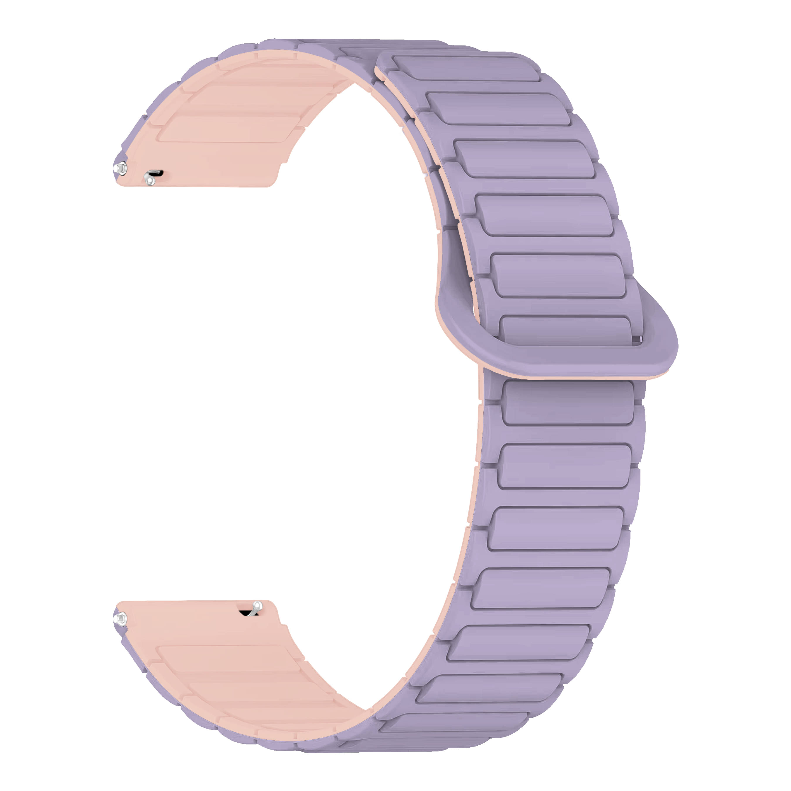     			ACM Watch Strap Magnetic Silicone 22mm compatible with Pebble Wave Smartwatch Luxury Colorful Band Purple with Pink