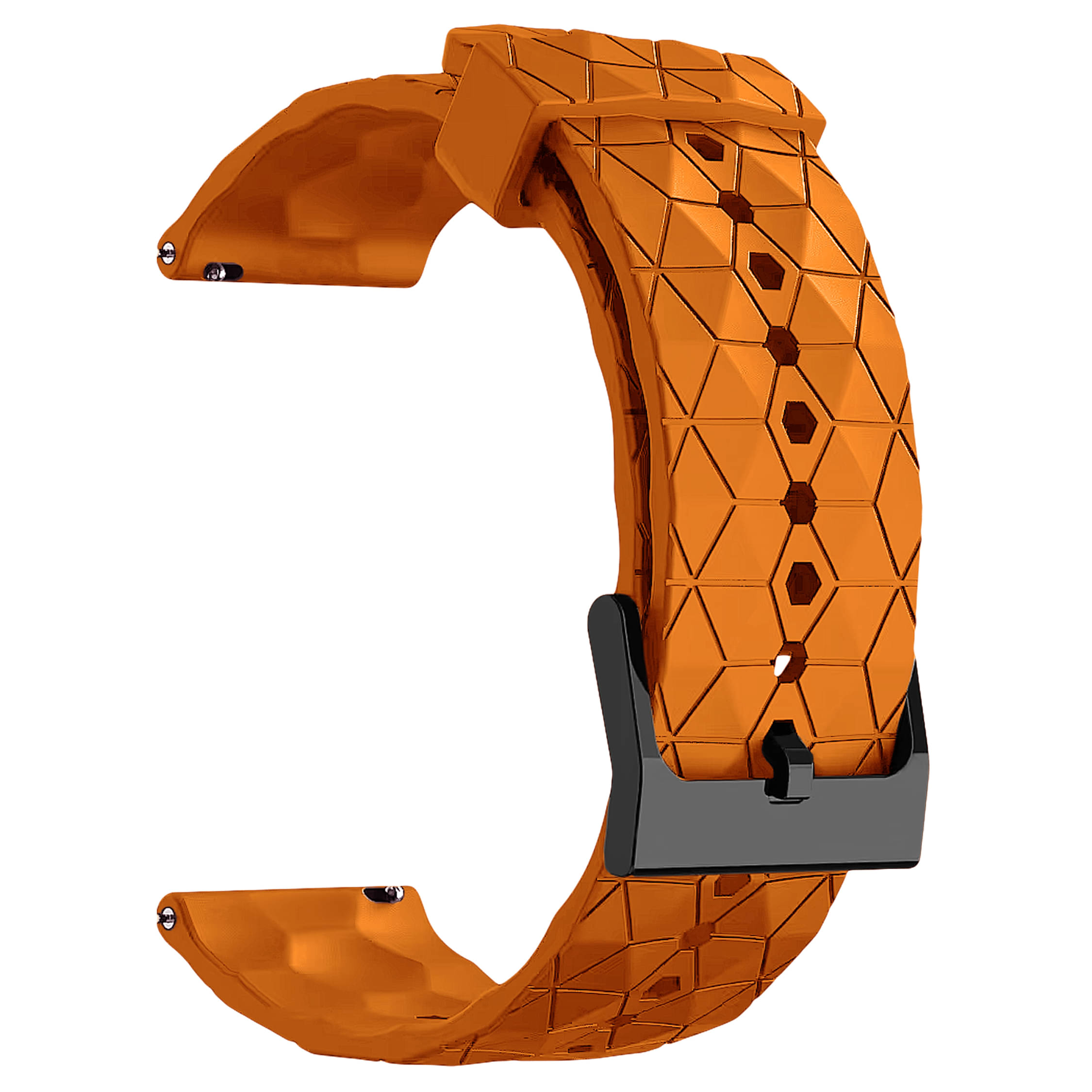     			ACM Watch Strap Silicone Designer Belt 22mm compatible with Pebble X Smartwatch Sports Hook Band Orange