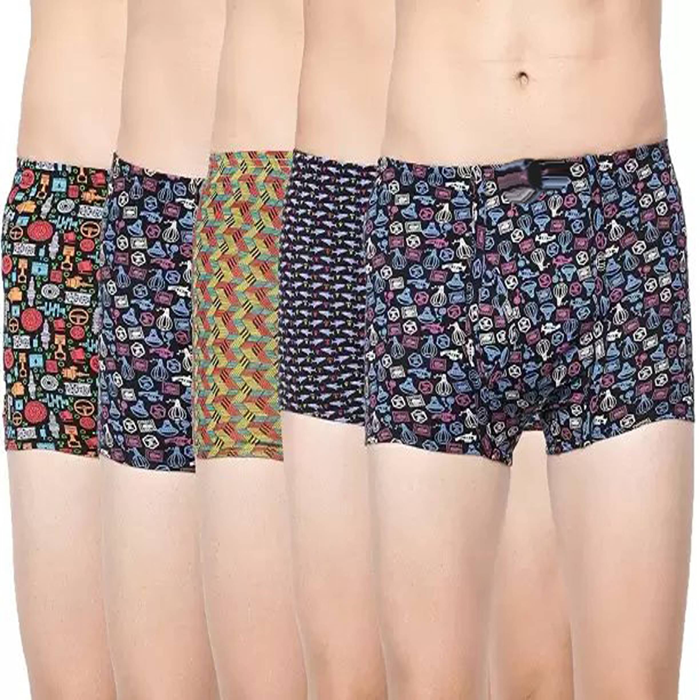    			CAVENDRES Pack of 5 Boys Cotton Blend Trunks ( Multicolor )