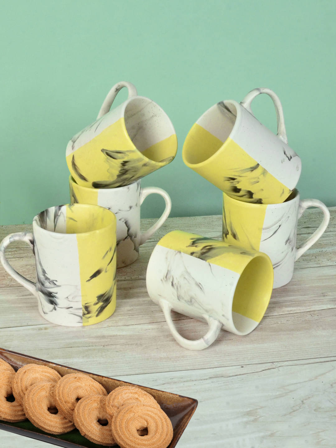     			FABINALIV FLMUG-1004 Ceramic Coffee Mug 280 mL ( Pack of 6 )