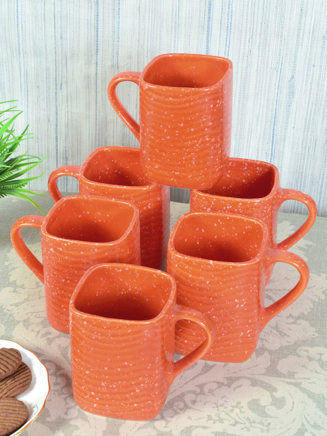     			FABINALIV FLMUG-1042 Ceramic Coffee Mug 380 mL ( Pack of 6 )