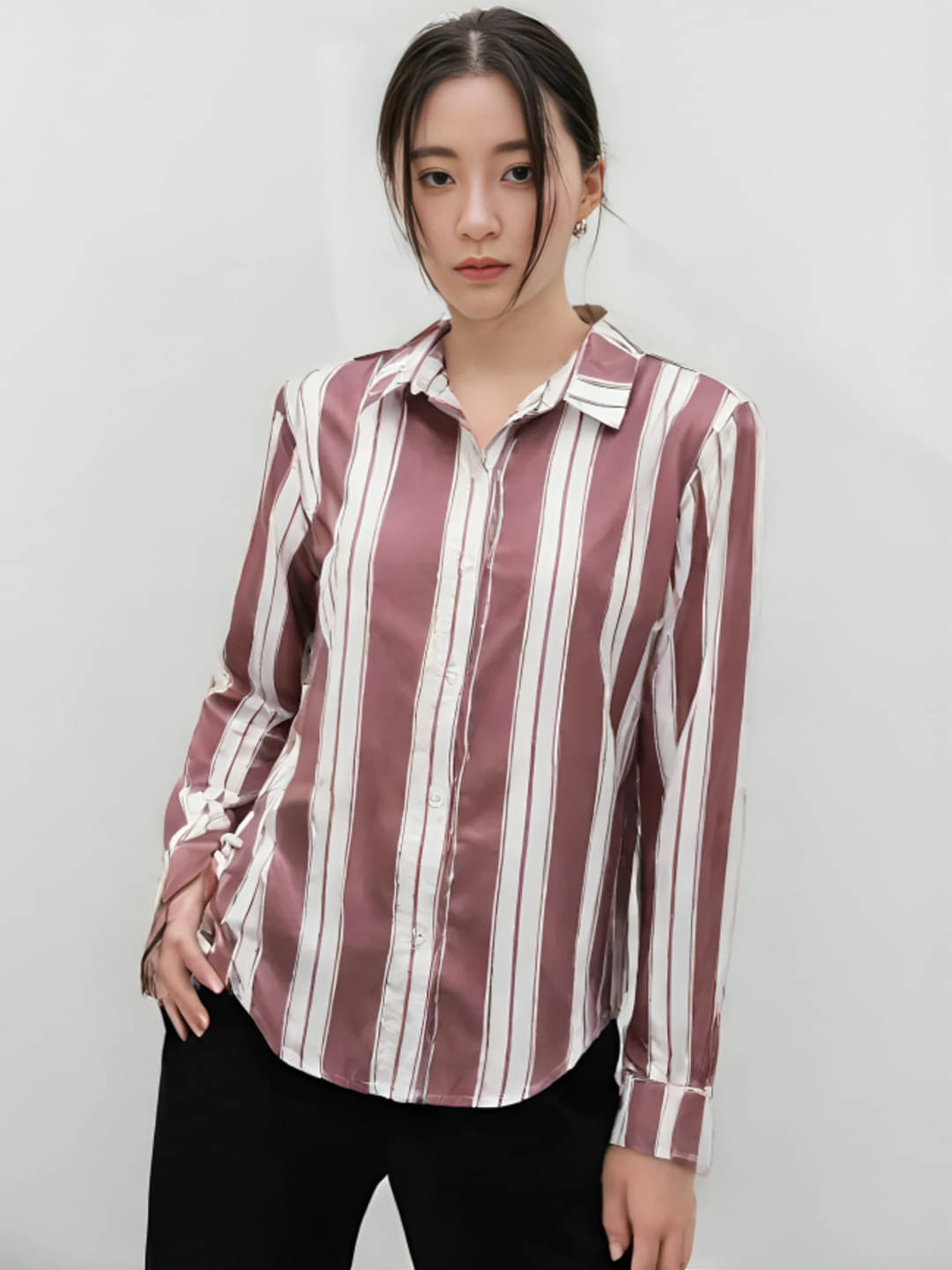     			MAYKR Women Printed Satin Shirt ( Multicolor )
