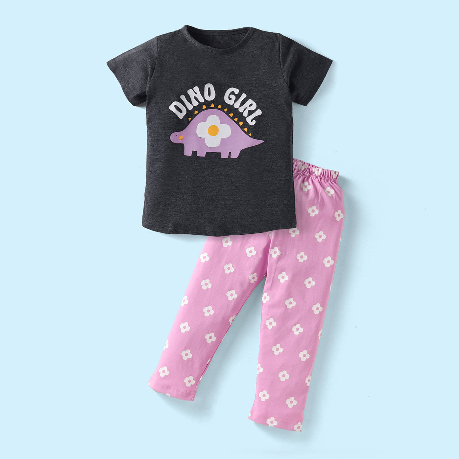     			Nite Flite Pack of 1 Girls Cotton Nightsuit Set ( Multicolor )