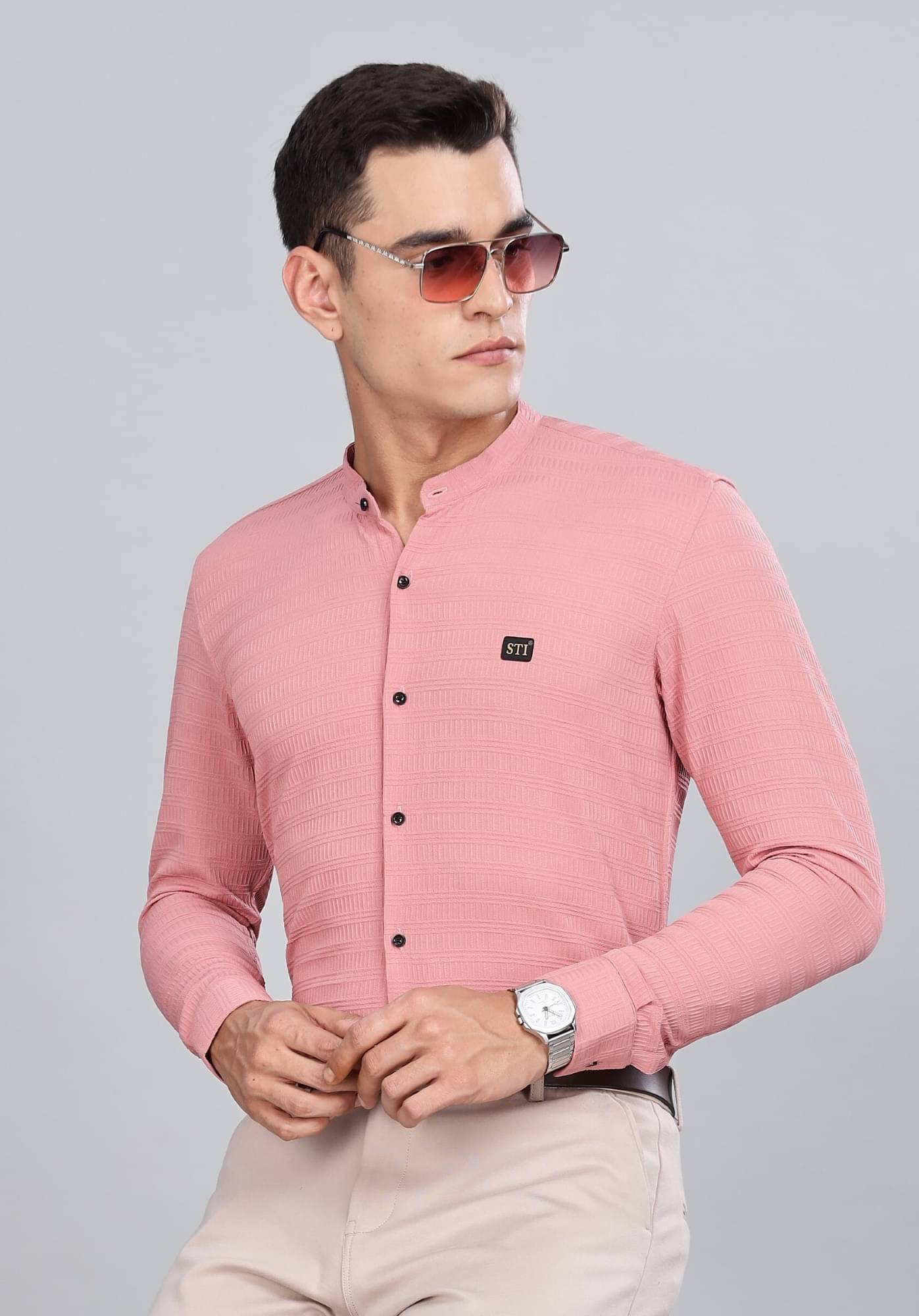STI Viscose Regular Fit Solids Half Sleeves Men's Casual Shirt - Pink ( Pack of 1 ) STI Viscose Regular Fit Solids Half Sleeves Men's Casual Shirt - Pink ( Pack of 1 )