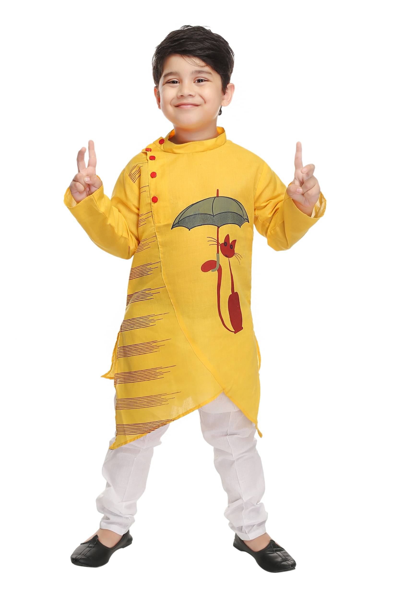s muktar garments Baby Boys Cotton Blend Abstract - Pattern Kurta Pyjama Set ( Yellow , Pack of 1 ) s muktar garments Baby Boys Cotton Blend Abstract - Pattern Kurta Pyjama Set ( Yellow , Pack of 1 )