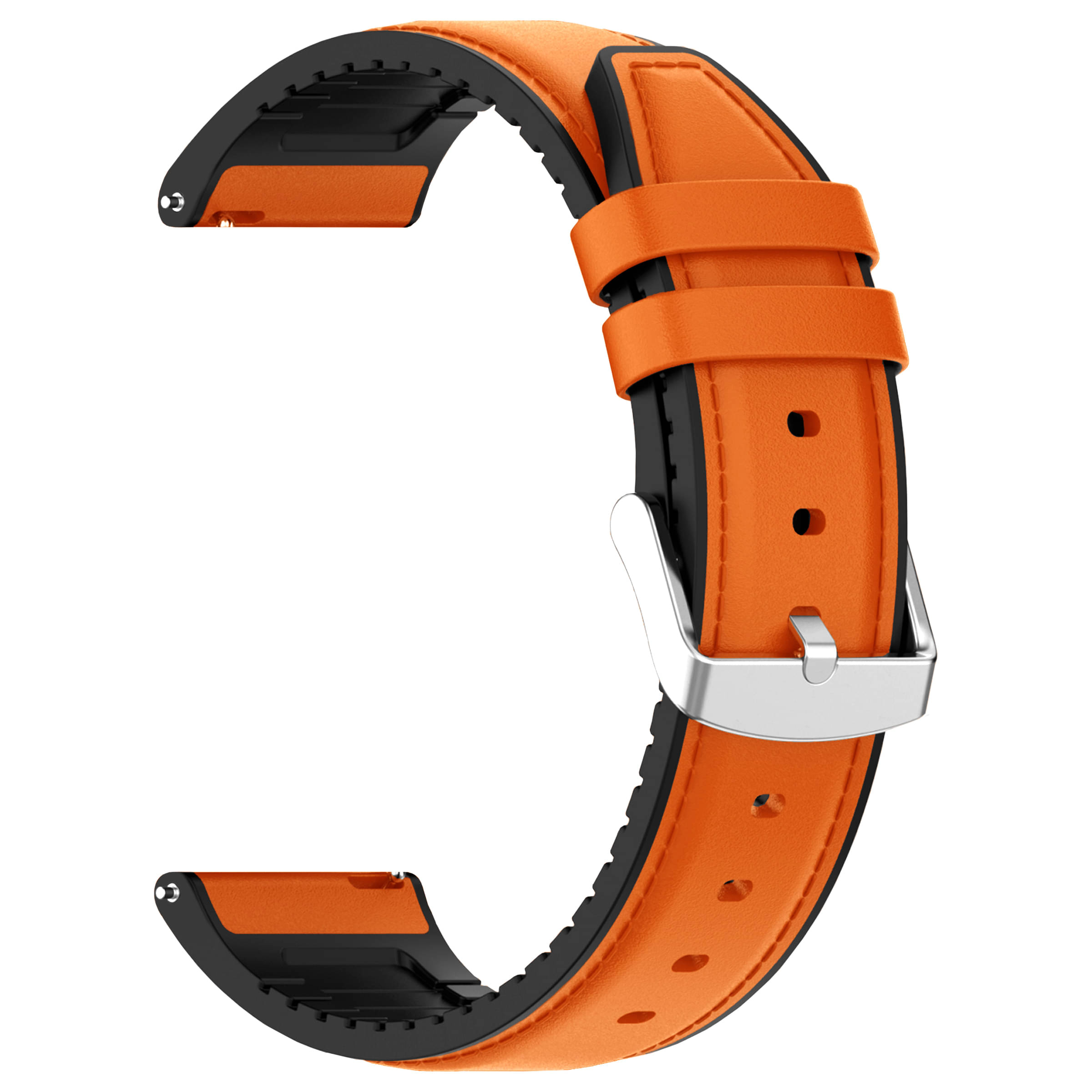 ACM Watch Strap Leather Silicone 22mm compatible with French Connection Nexus Fcsw03 Smartwatch Belt Luxury Band Orange ACM Watch Strap Leather Silicone 22mm compatible with French Connection Nexus Fcsw03 Smartwatch Belt Luxury Band Orange