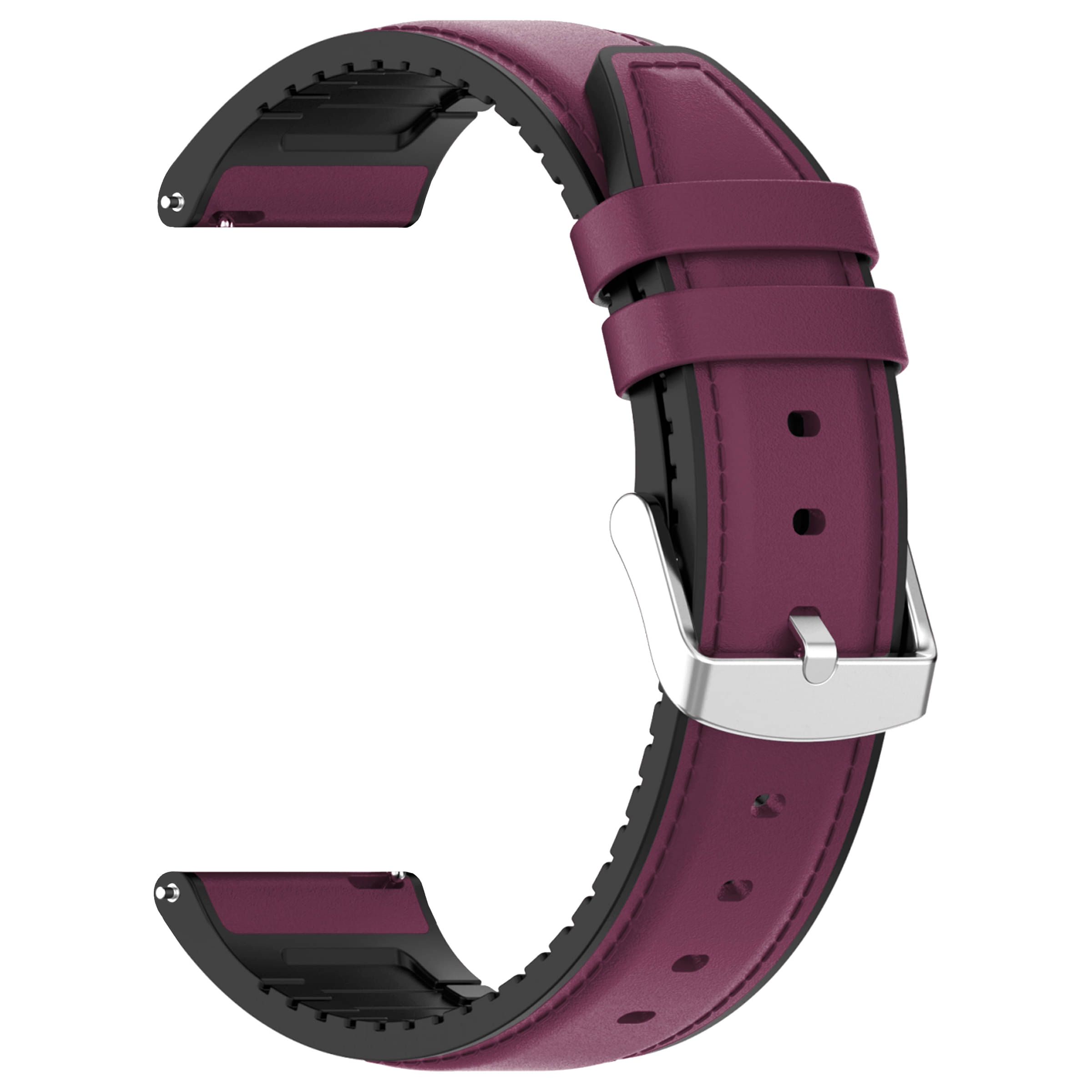     			ACM Watch Strap Leather Silicone 22mm compatible with Titan Smart Mirage Smartwatch Belt Luxury Band Purple