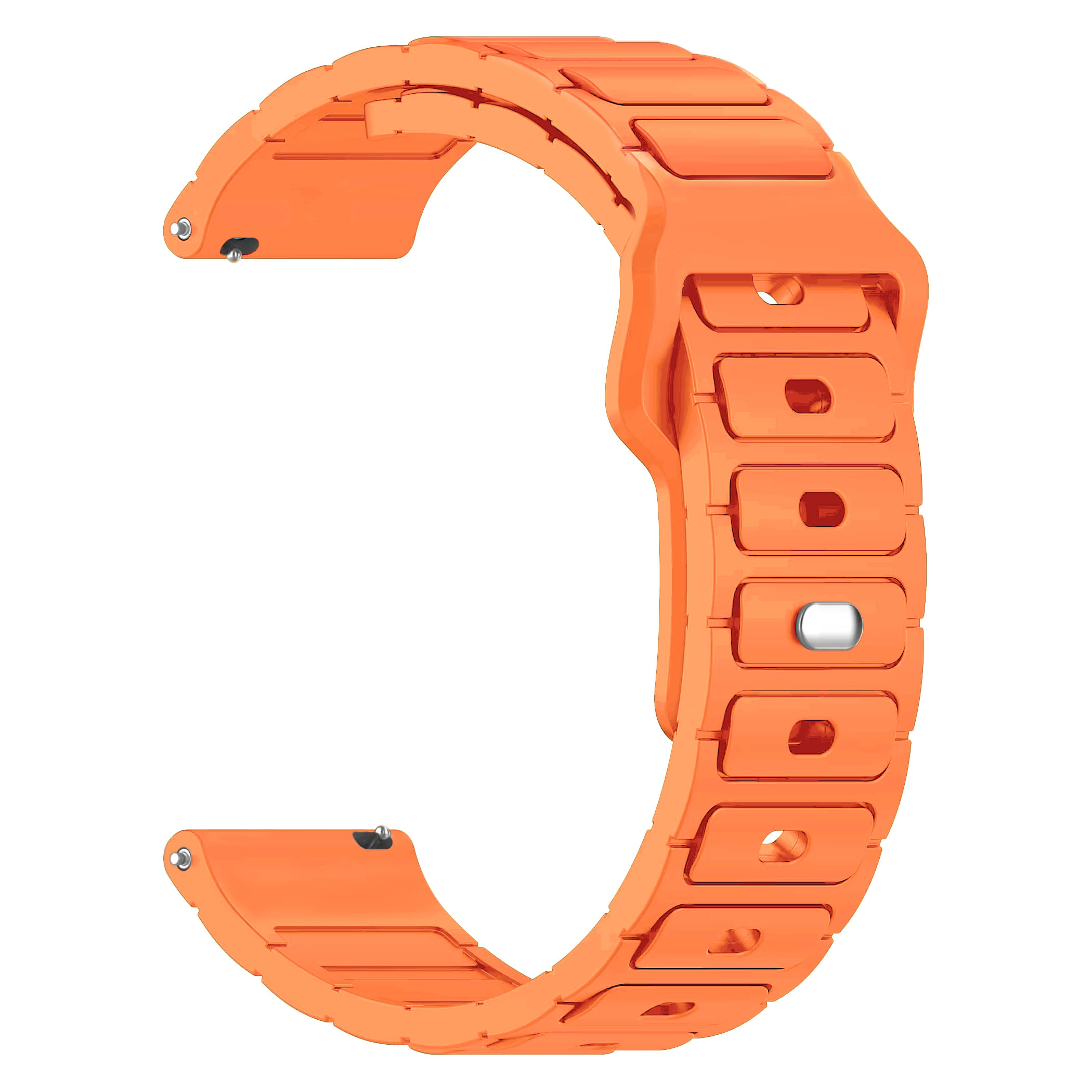 ACM Watch Strap Silicone Belt 22mm compatible with Noise Noisefit Endeavour Smartwatch Sports Button Closure Band Orange ACM Watch Strap Silicone Belt 22mm compatible with Noise Noisefit Endeavour Smartwatch Sports Button Closure Band Orange