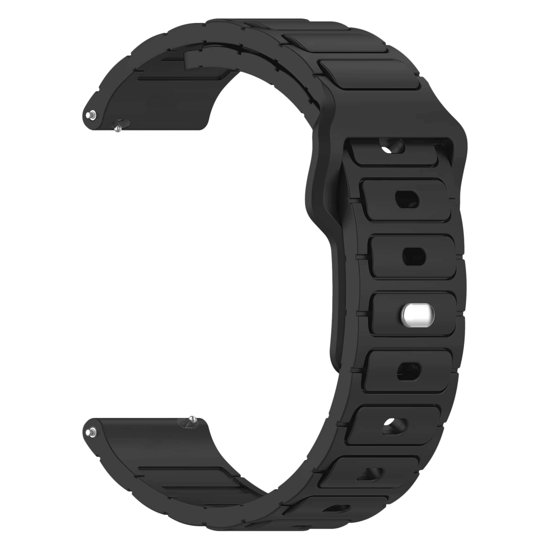 ACM Watch Strap Silicone Belt 22mm compatible with Boult Craft Smartwatch Sports Button Closure Band Black ACM Watch Strap Silicone Belt 22mm compatible with Boult Craft Smartwatch Sports Button Closure Band Black