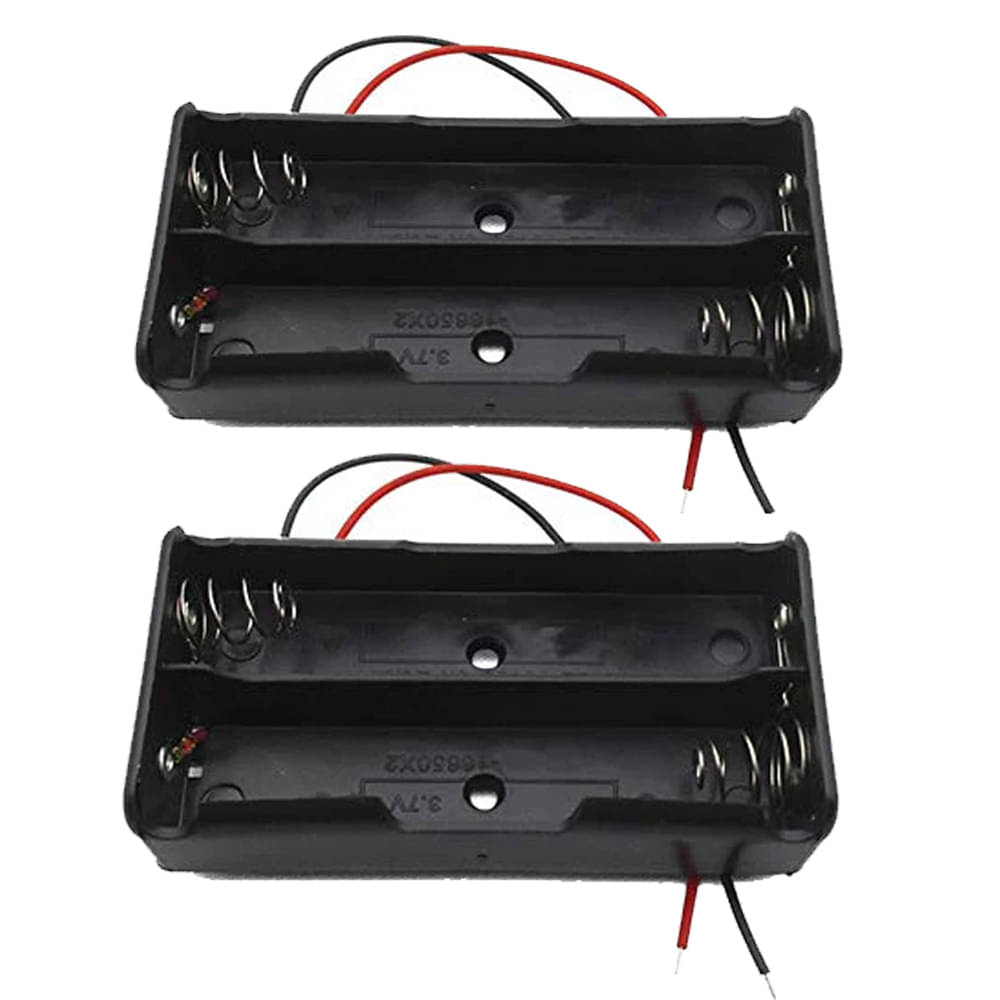     			CONSONANTIAM (2-Slot-2pc) 18650 Lithium Ion Battery Holder Compatible with 18650 Lithium-ion Batteries, 1200mah to 3500mah) For Student Project, DIY KIT