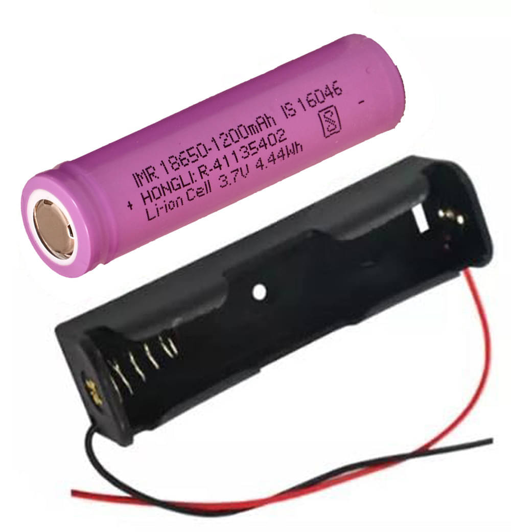 CONSONANTIAM High Capacity Hongli Lithium Ion 1200mAH Rechargeable Original Power Ultra High Capacity Cell Batteries, With 1 SLOT HOLDER LED, Bluetooth Speaker, Laptops, Torch, Flat Top, 3.7V (Pack of 2) CONSONANTIAM High Capacity Hongli Lithium Ion 1200mAH Rechargeable Original Power Ultra High Capacity Cell Batteries, With 1 SLOT HOLDER LED, Bluetooth Speaker, Laptops, Torch, Flat Top, 3.7V (Pack of 2)