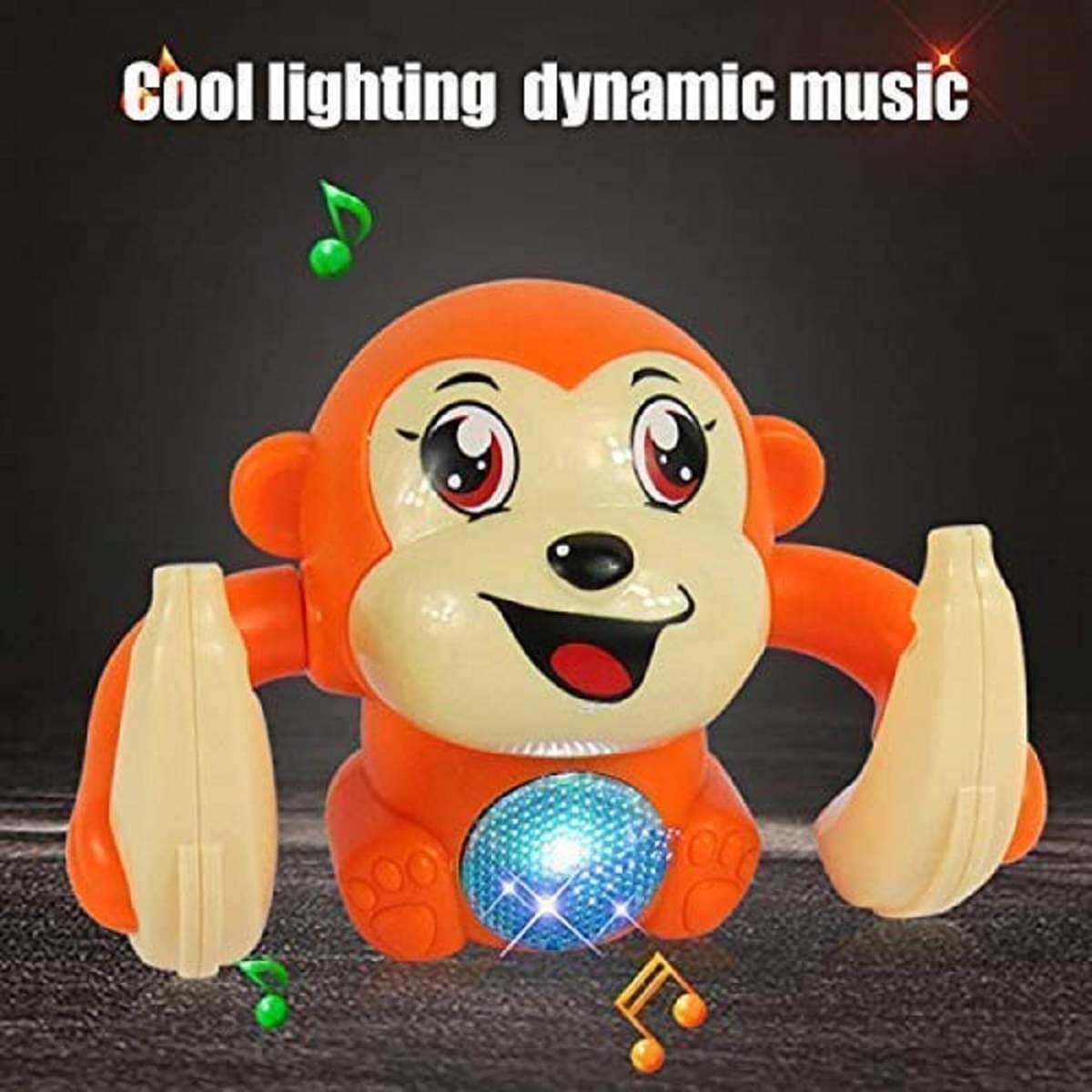     			DENFE  Dancing and Spinning Rolling Doll Tumble Monkey Toy | Voice Control Banana Monkey with Musical Light & Sound Effects | Interactive Sensor Toy for Kids | Multi-Color
