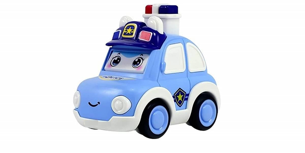     			DENFE  Unbreakable Cartoon Friction Power Toy Vehicles Toy Press and Go Police Car Toy for Kids Crawling Toys for Kids (Pack of 1)