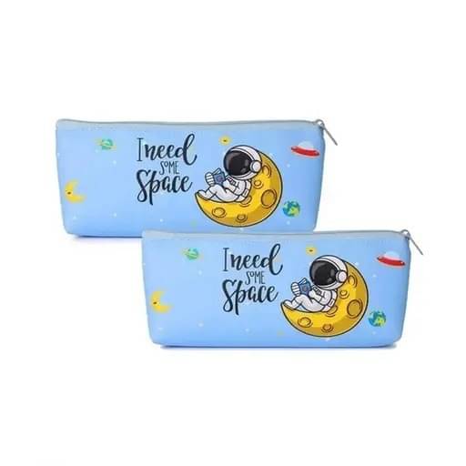     			ECLET 2-PCS Pencil Pouch for boys Students Silicone Pencil Case Storage Pouch Travel Pouch with Big Cute Eyes and Zipper Closer Eyes Pencil Holder Return Gift Art Polyester Pencil Boxes  (Set of 2, Multicolor)