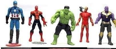 ECLET Game Super Heroes Action Figure Toy Set for Kids. Pack of 5  (Multicolor)     			ECLET Game Super Heroes Action Figure Toy Set for Kids. Pack of 5  (Multicolor)